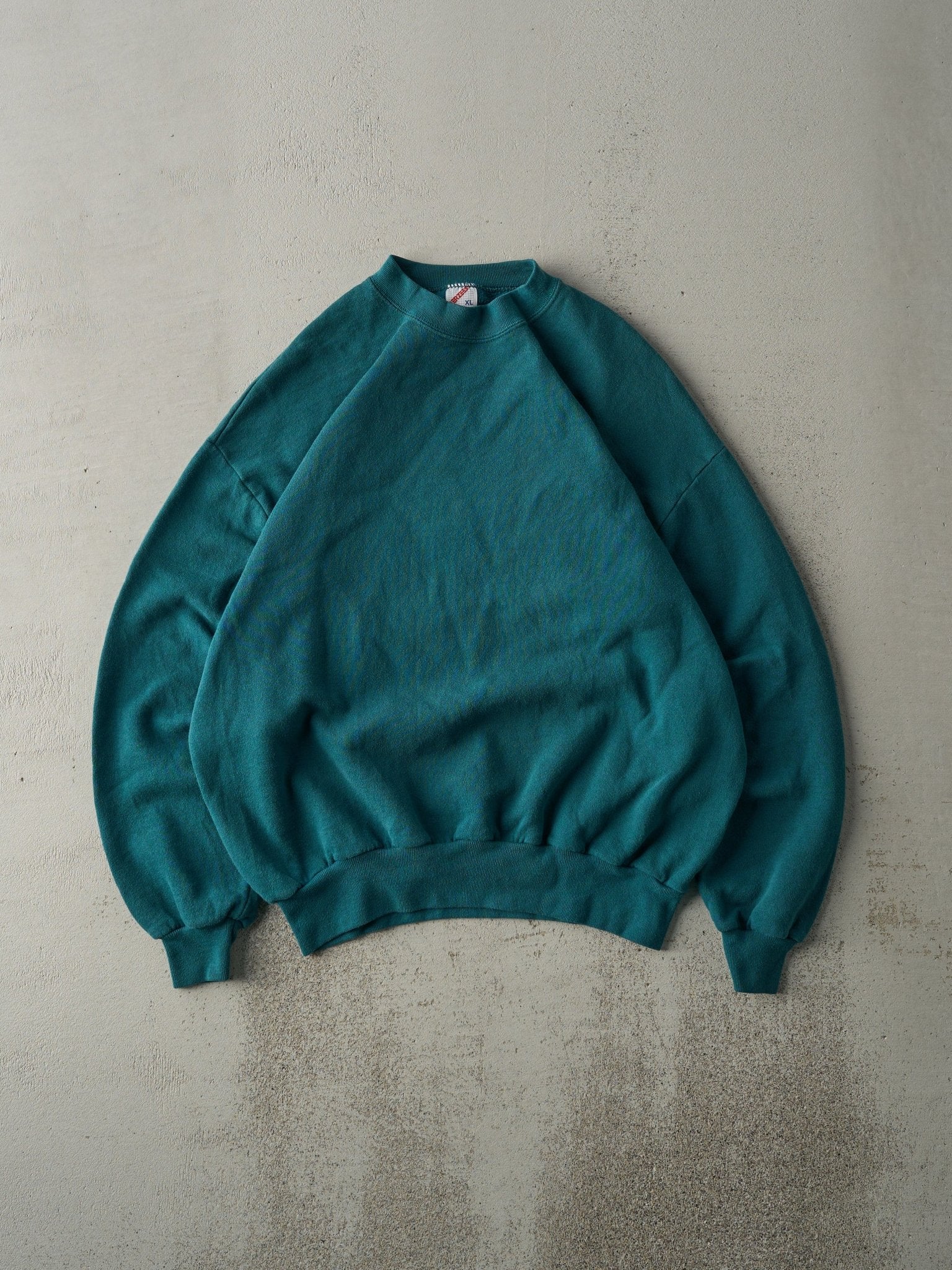 Vintage 90s Teal Blank Crewneck (M)