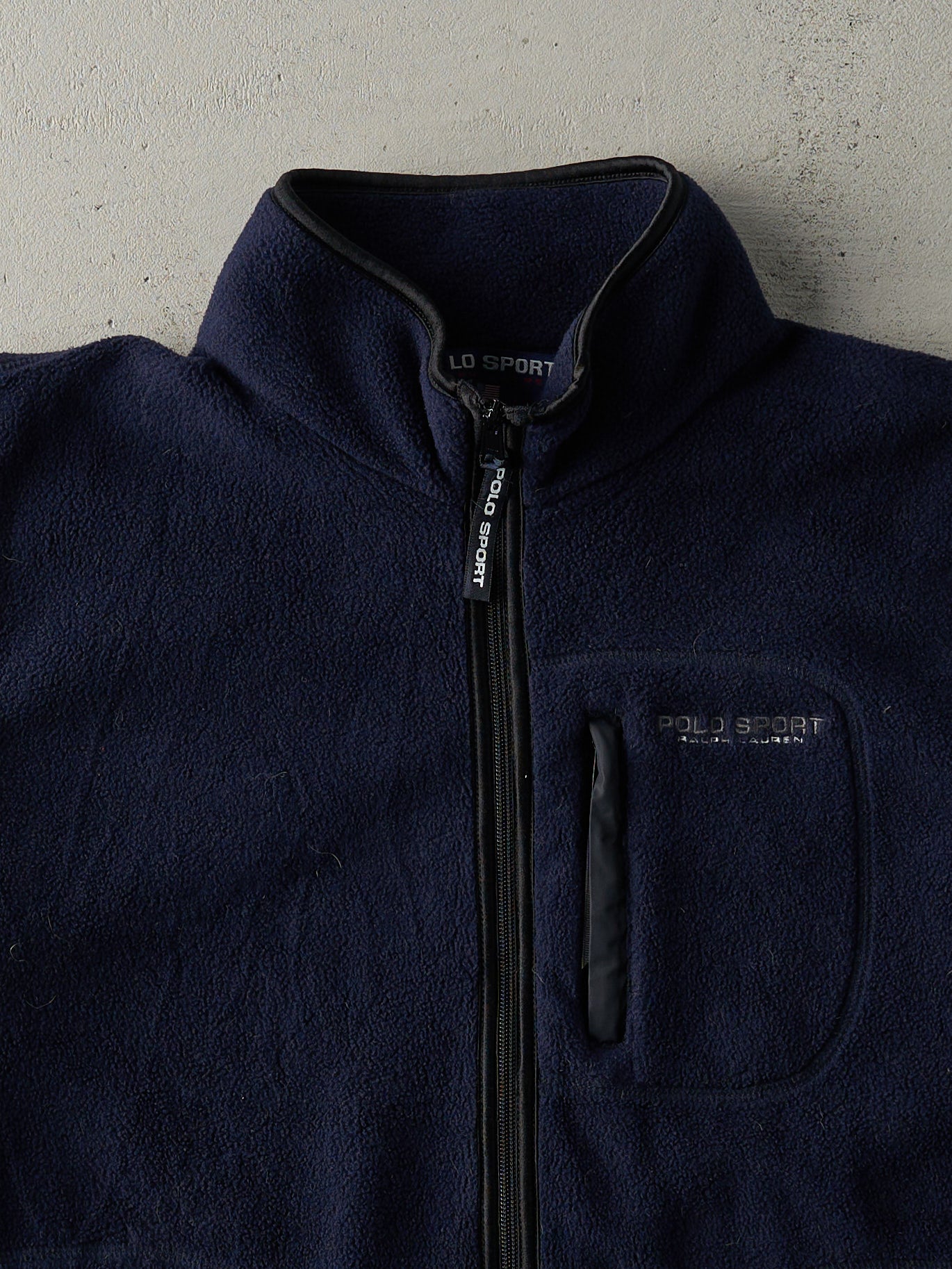 Vintage 90s Navy Blue Polo Ralph Lauren Fleece Vest (M)