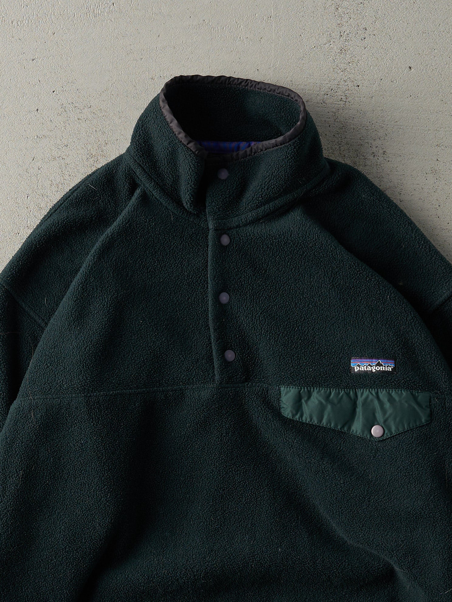 Vintage 80s Forest Green Patagonia Synchilla Fleece (M)