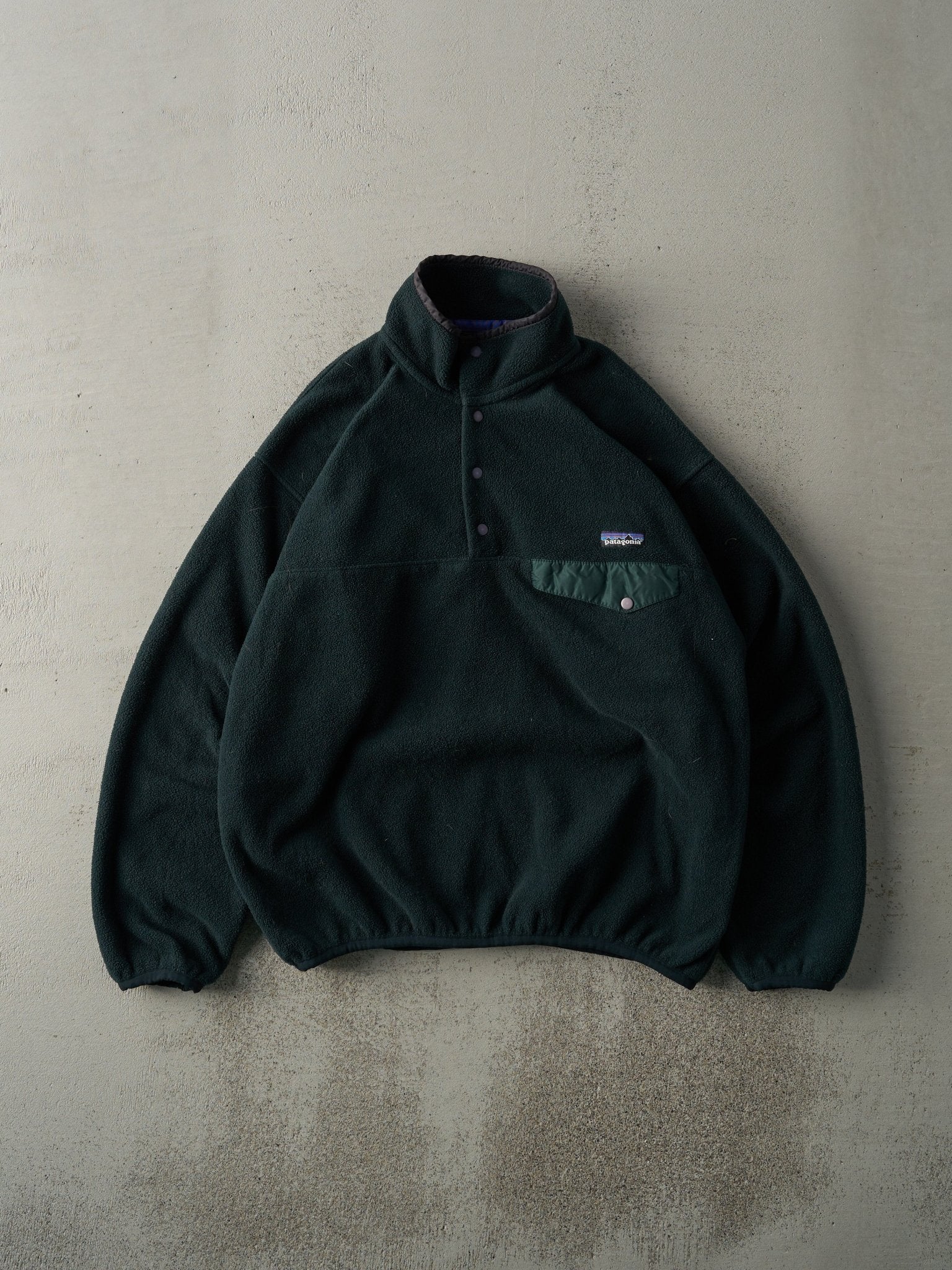 Vintage 80s Forest Green Patagonia Synchilla Fleece (M 