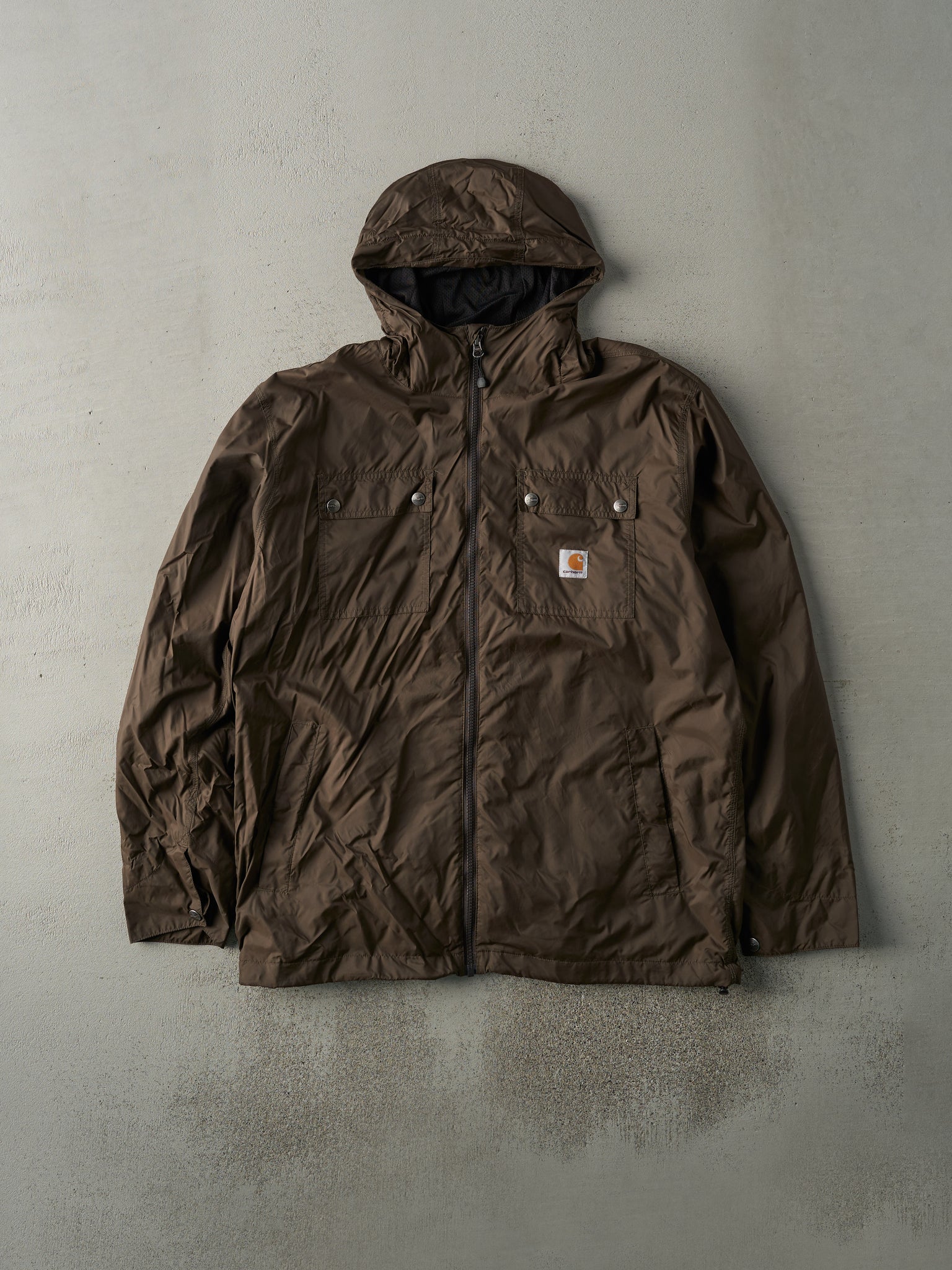 Vintage Y2K Brown Carhartt Rain Jacket (L)