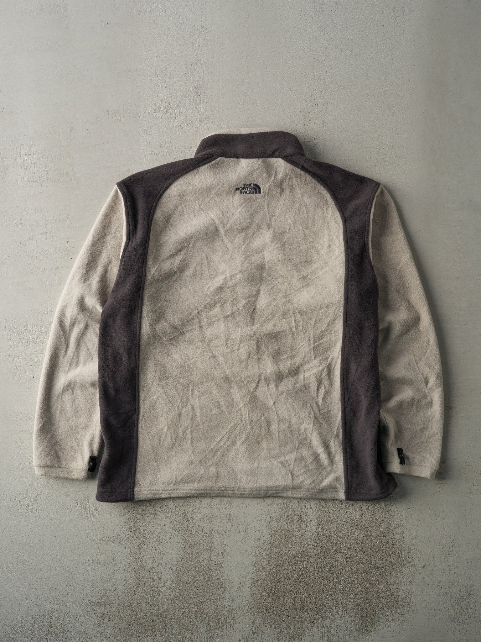 Vintage Y2K Beige The North Face Zip Up Fleece Sweater (L)
