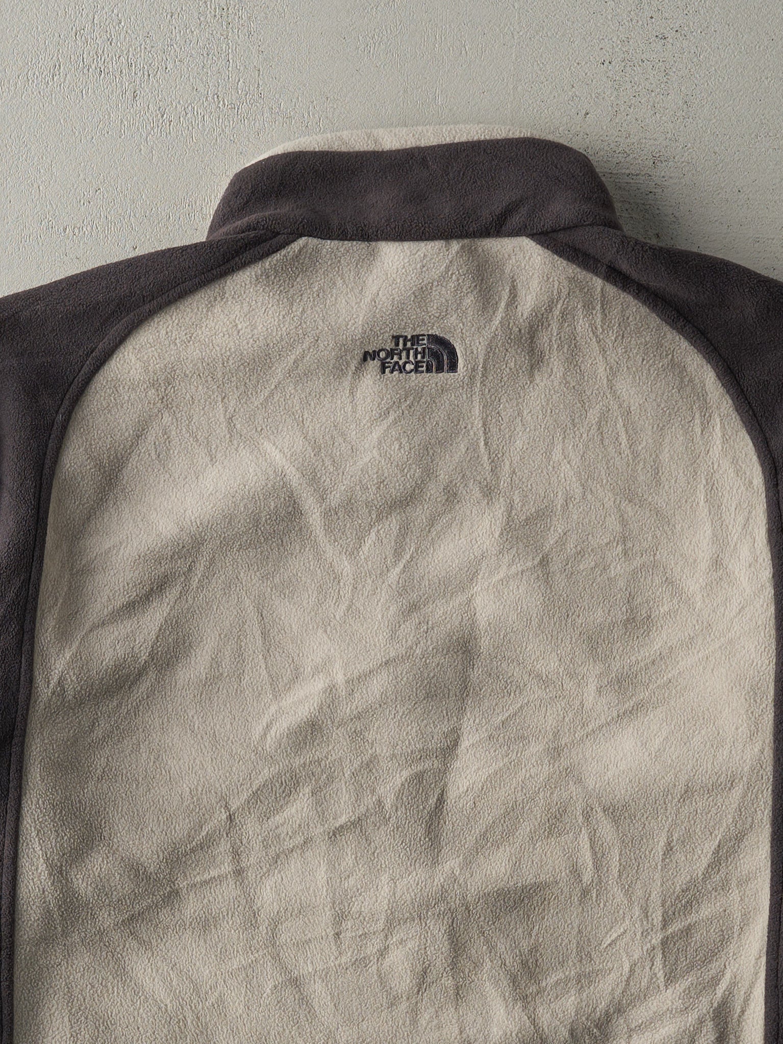 Vintage Y2K Beige The North Face Zip Up Fleece Sweater (L)