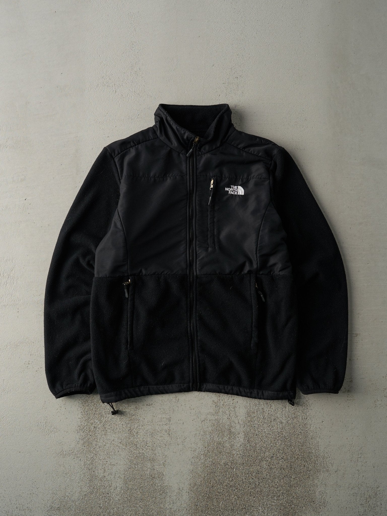 Vintage 90s Black The North Face Zip Up Fleece Jacket (S/M)