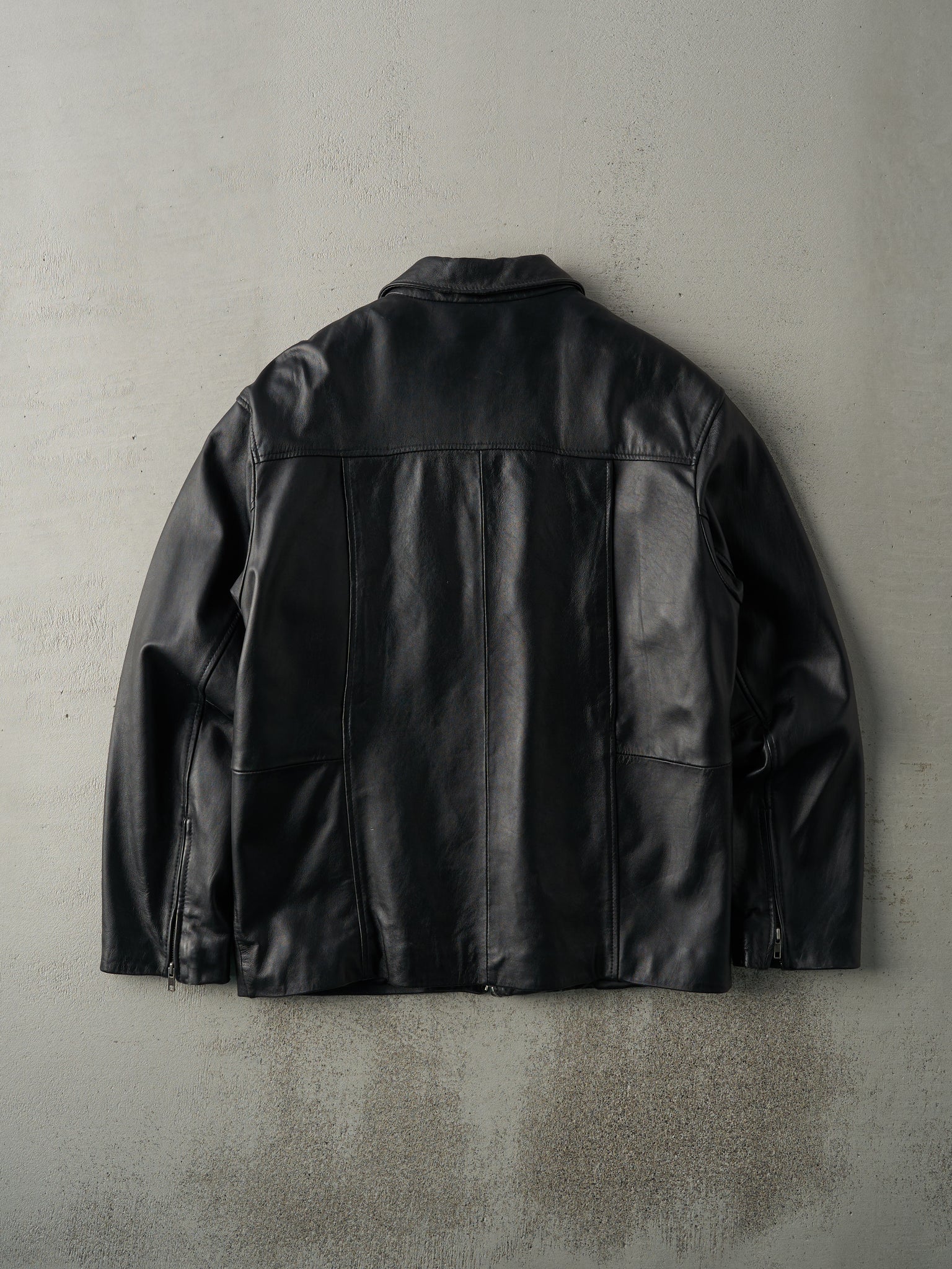 Vintage Y2K Black Danier Long Leather Jacket (M)