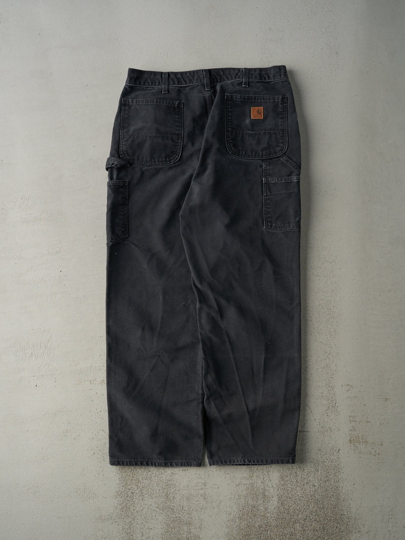 Vintage Y2K Faded Black Dungaree Fit Carhartt Carpenter Pants (34x30.5)
