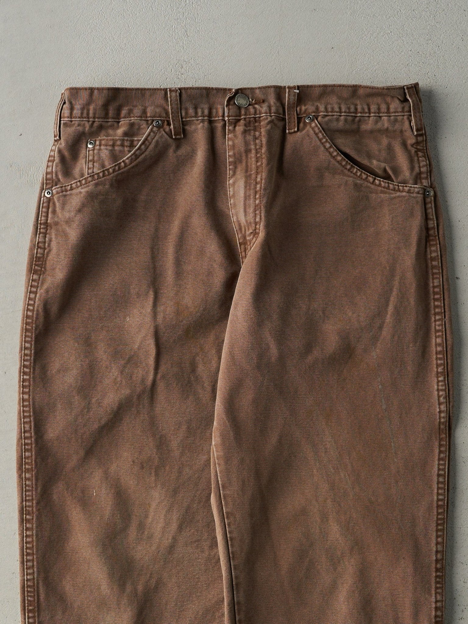 Vintage Y2K Faded Brown Dickies Workwear Pants (33x30)