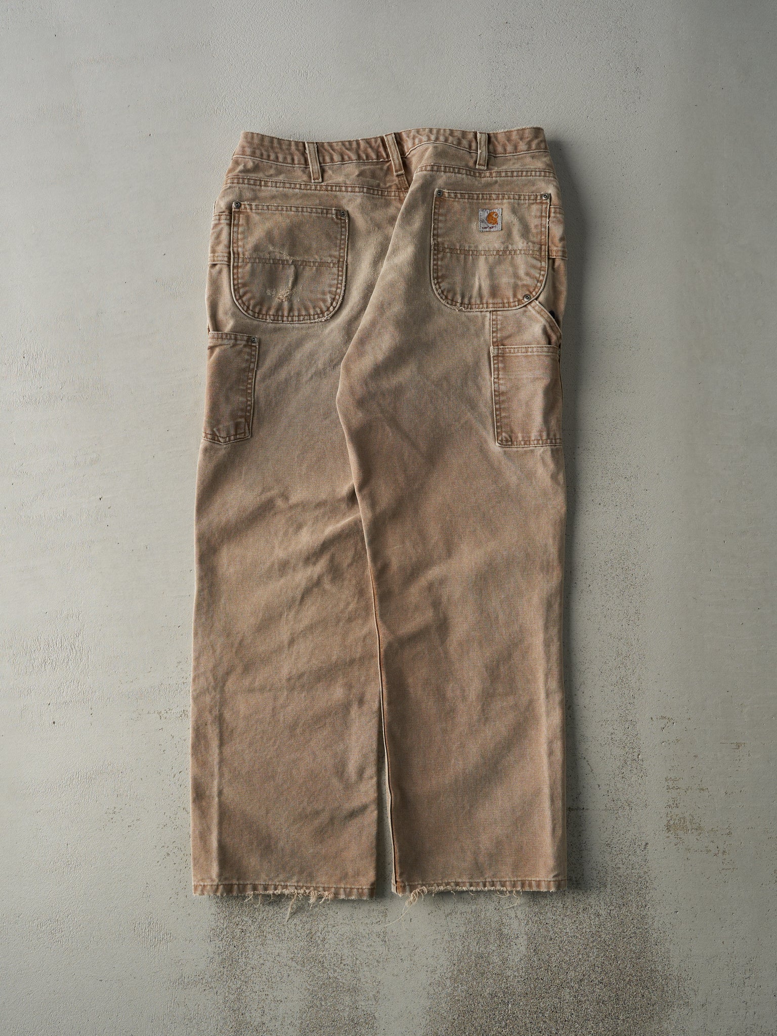Vintage Y2K Beige Carhartt Double Knee Carpenter Pants (36x30)