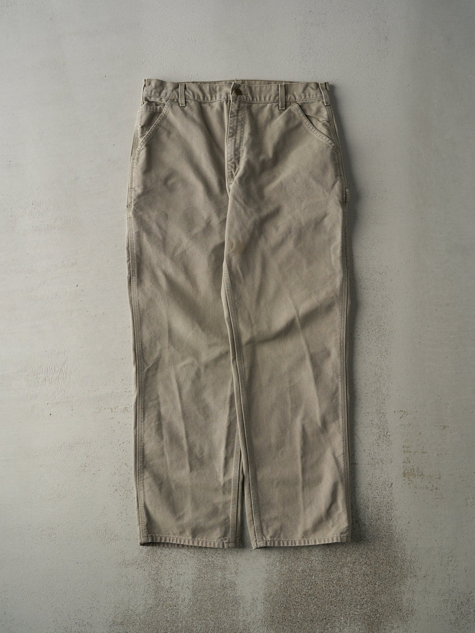 Vintage Y2K Beige Carhartt Carpenter Pants (34x32)