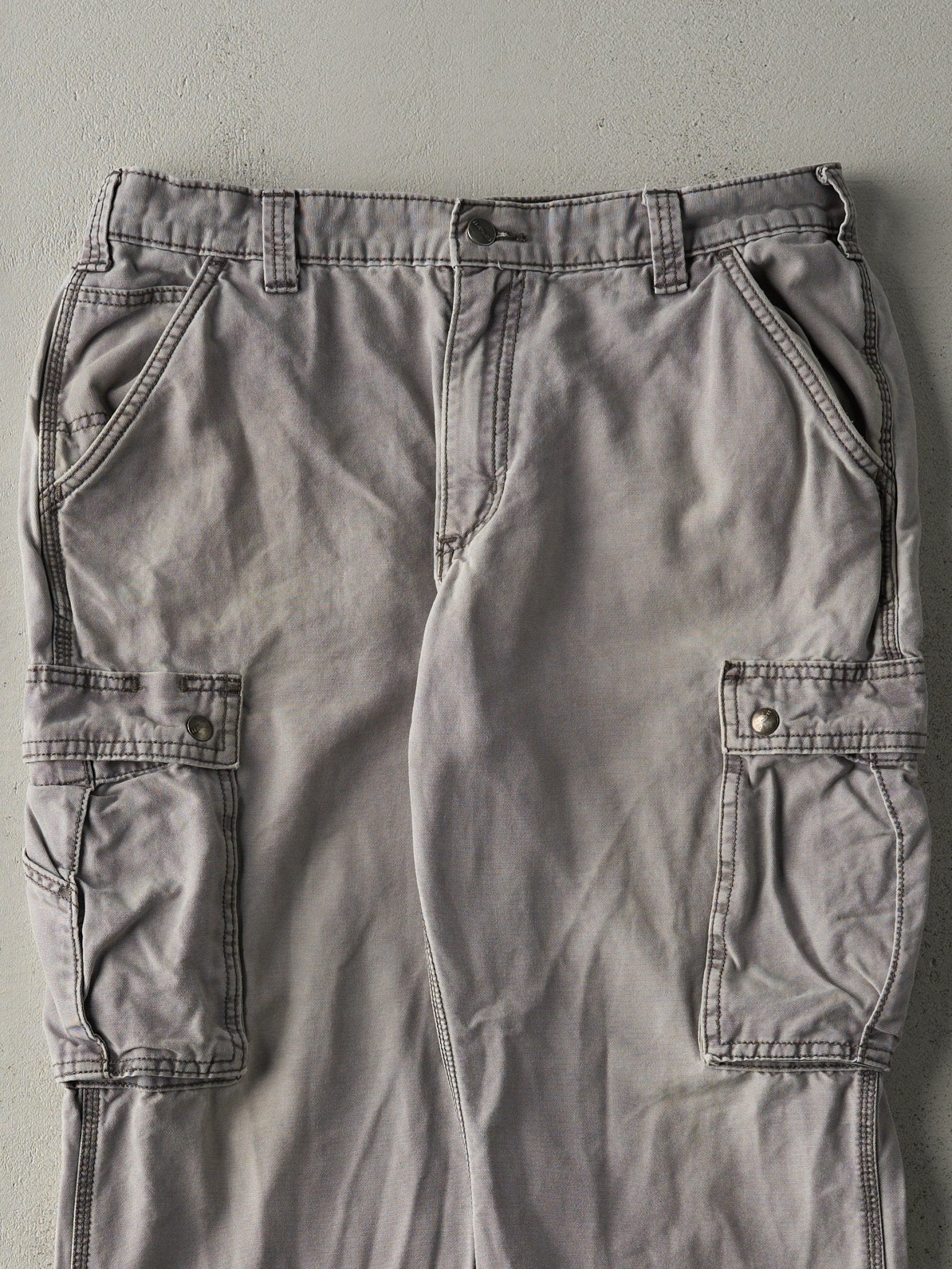 Vintage Y2K Grey Carhartt Light Weight Cargo Work Pants (34x28.5)
