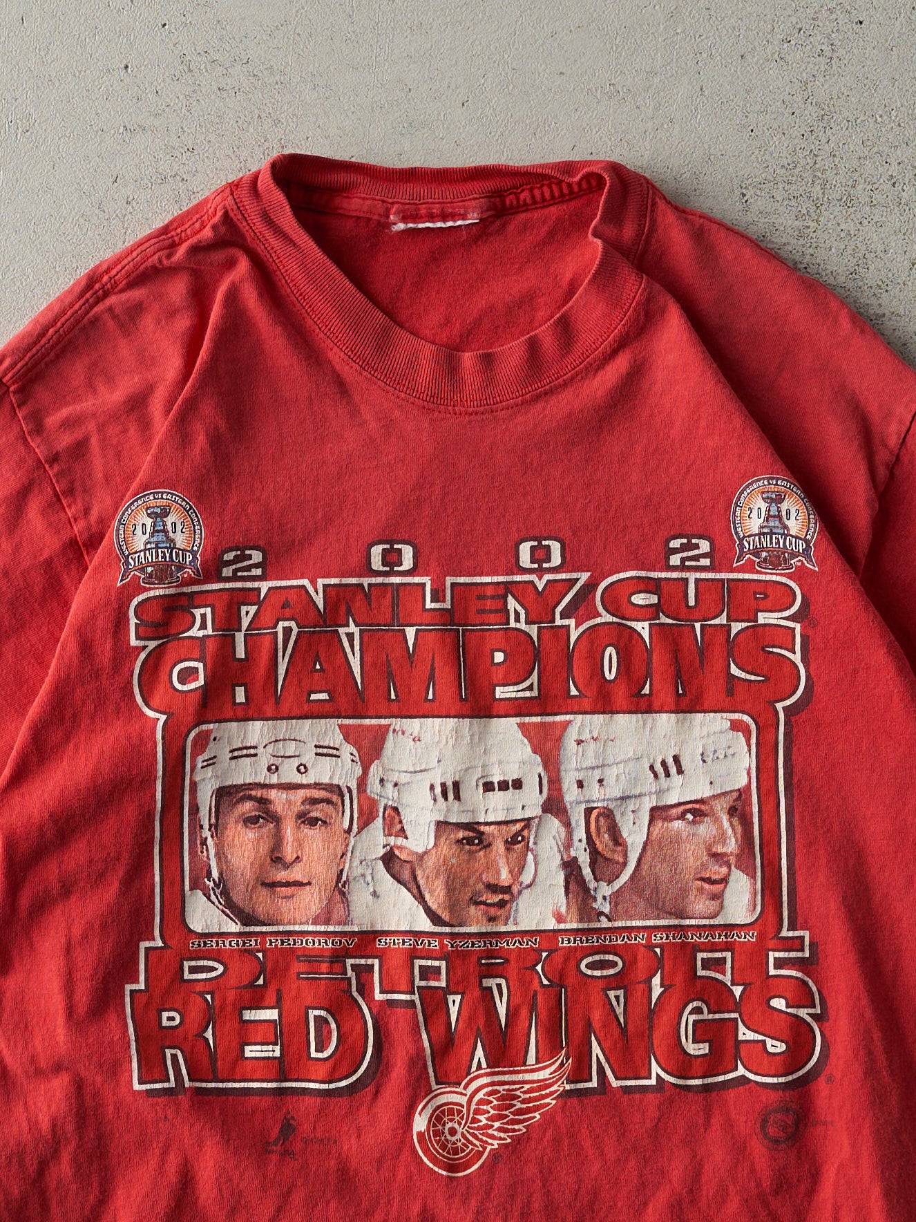 Vintage 02' Detroit Red Wings Stanley Cup Champions Tee (S)