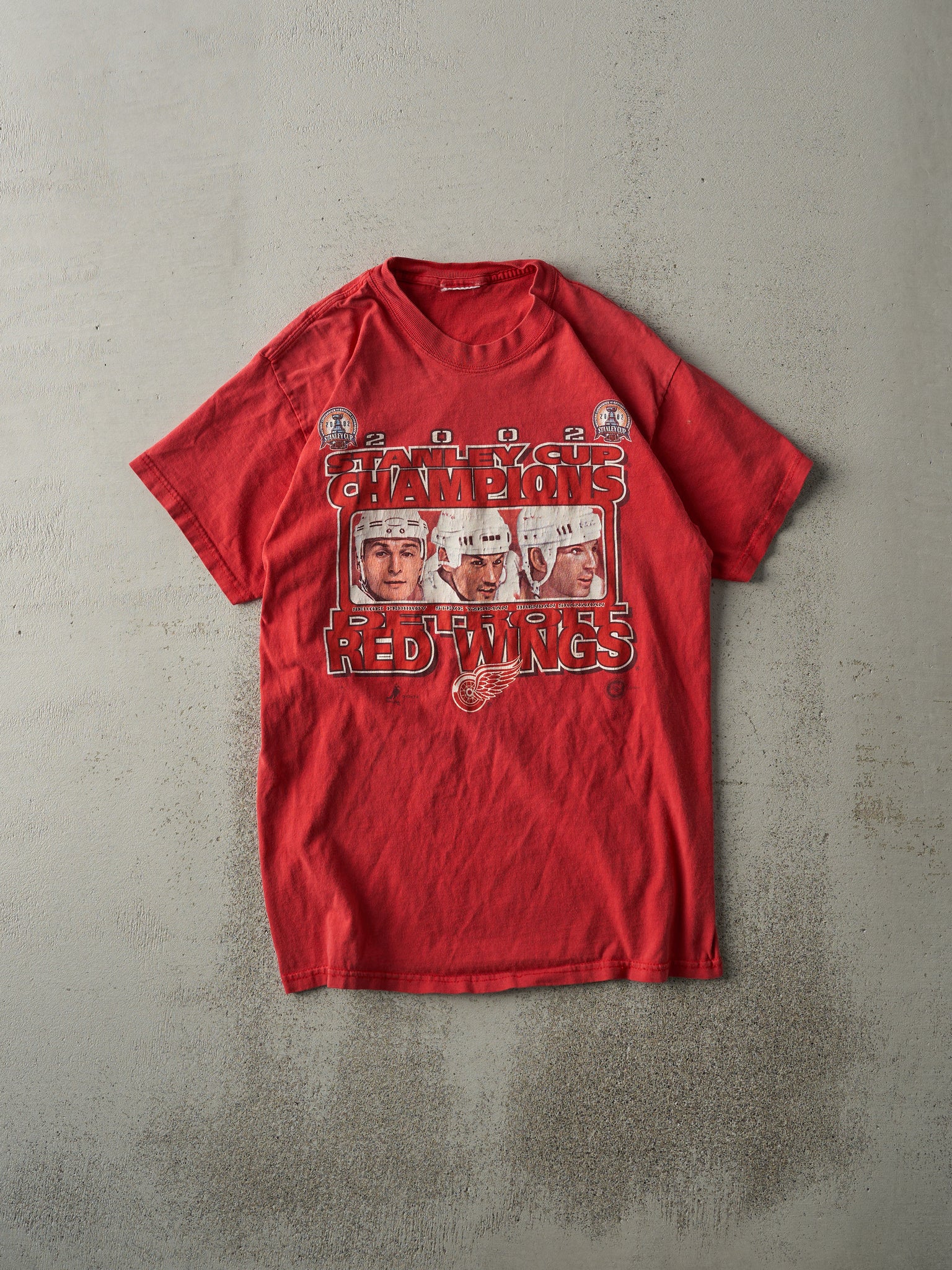 Vintage 02' Detroit Red Wings Stanley Cup Champions Tee (S)