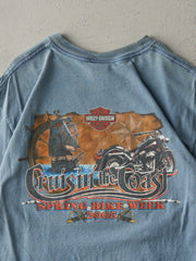 Vintage 05' Slate Blue Myrtle Beach Bike Week Harley Davidson Tee (M)