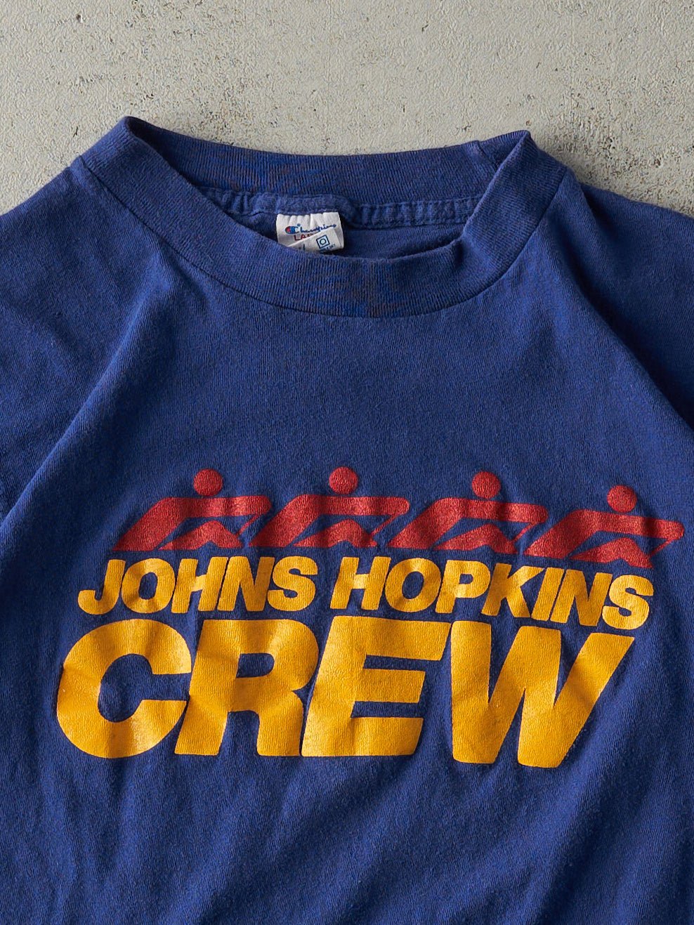 Vintage 80s Royal Blue Johns Hopkins Rowing Crew Single Stitch Tee (S)