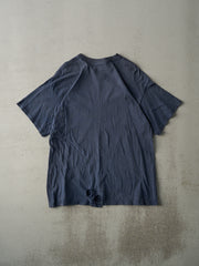 Vintage 90s Faded Navy Blue Nike Embroidered Swoosh Tee (L)