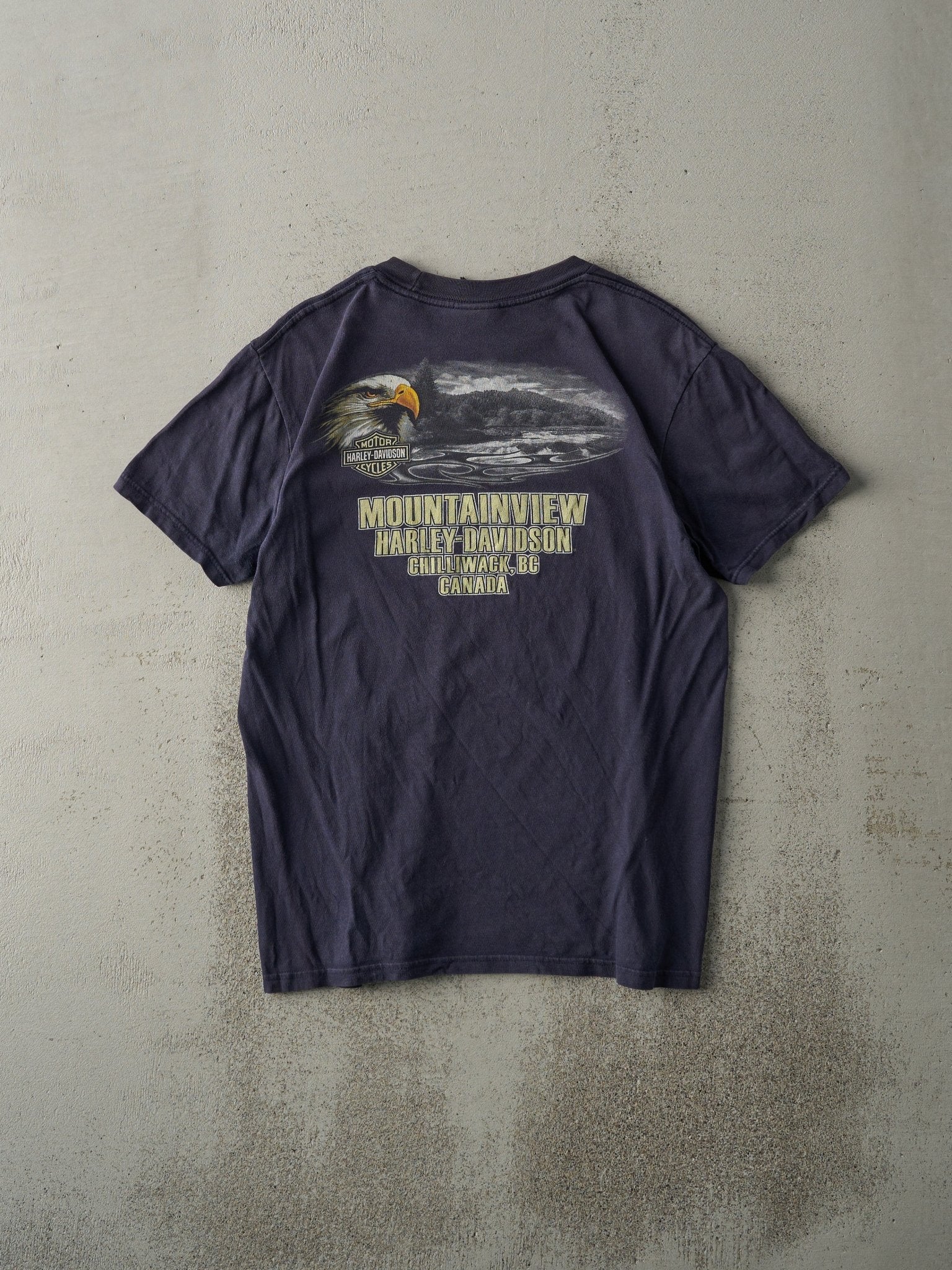 13' Navy Blue Chilliwack BC Harley Davidson Tee (S)