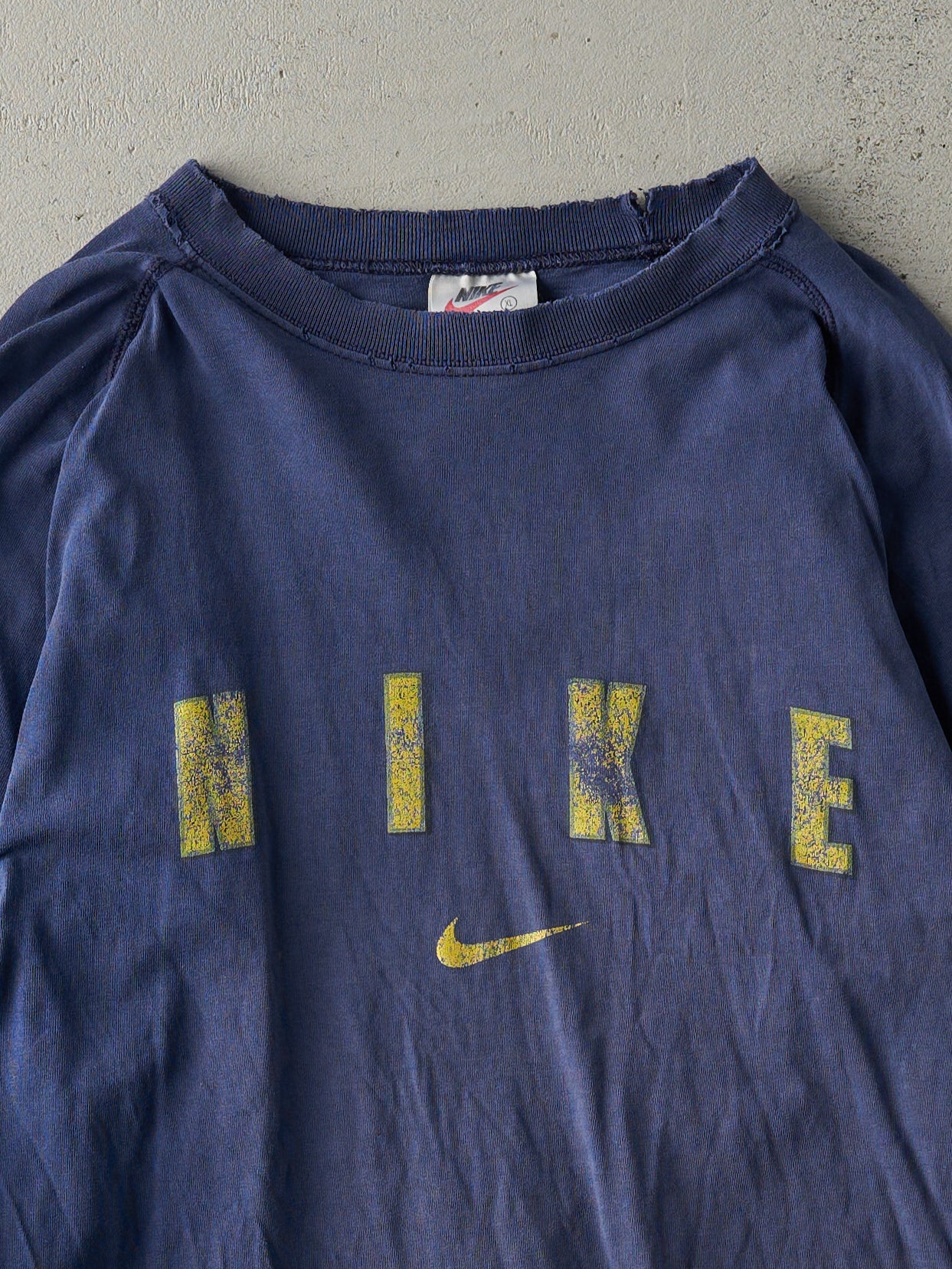 Vintage 90s Navy Blue Nike Long Sleeve (S/M)