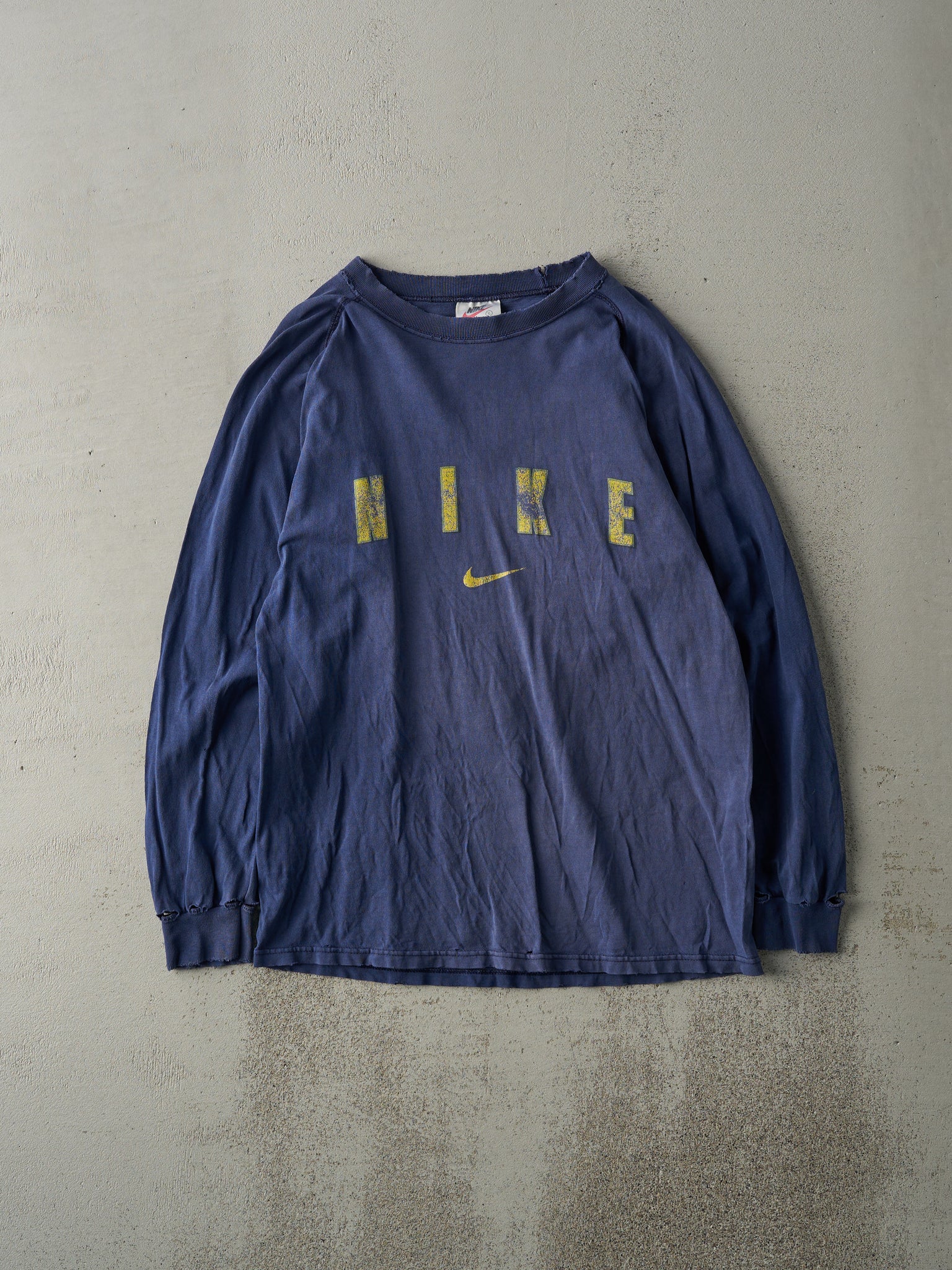 Vintage 90s Navy Blue Nike Long Sleeve (S/M)