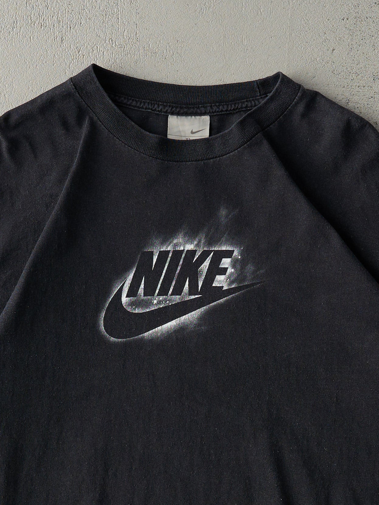 Vintage Y2K Black Nike Flame Logo "Go Like Hell" Tee (M/L)