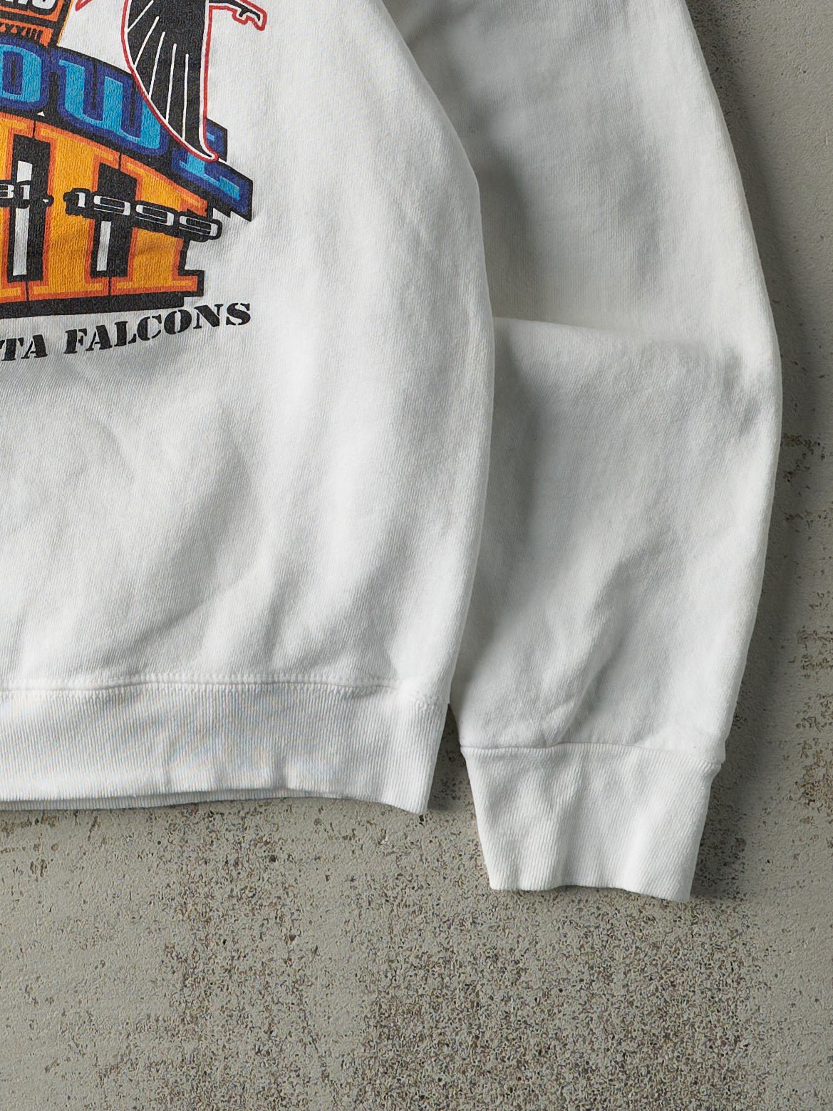 Vintage 99' White Super Bowl XXXIII Crewneck (M)