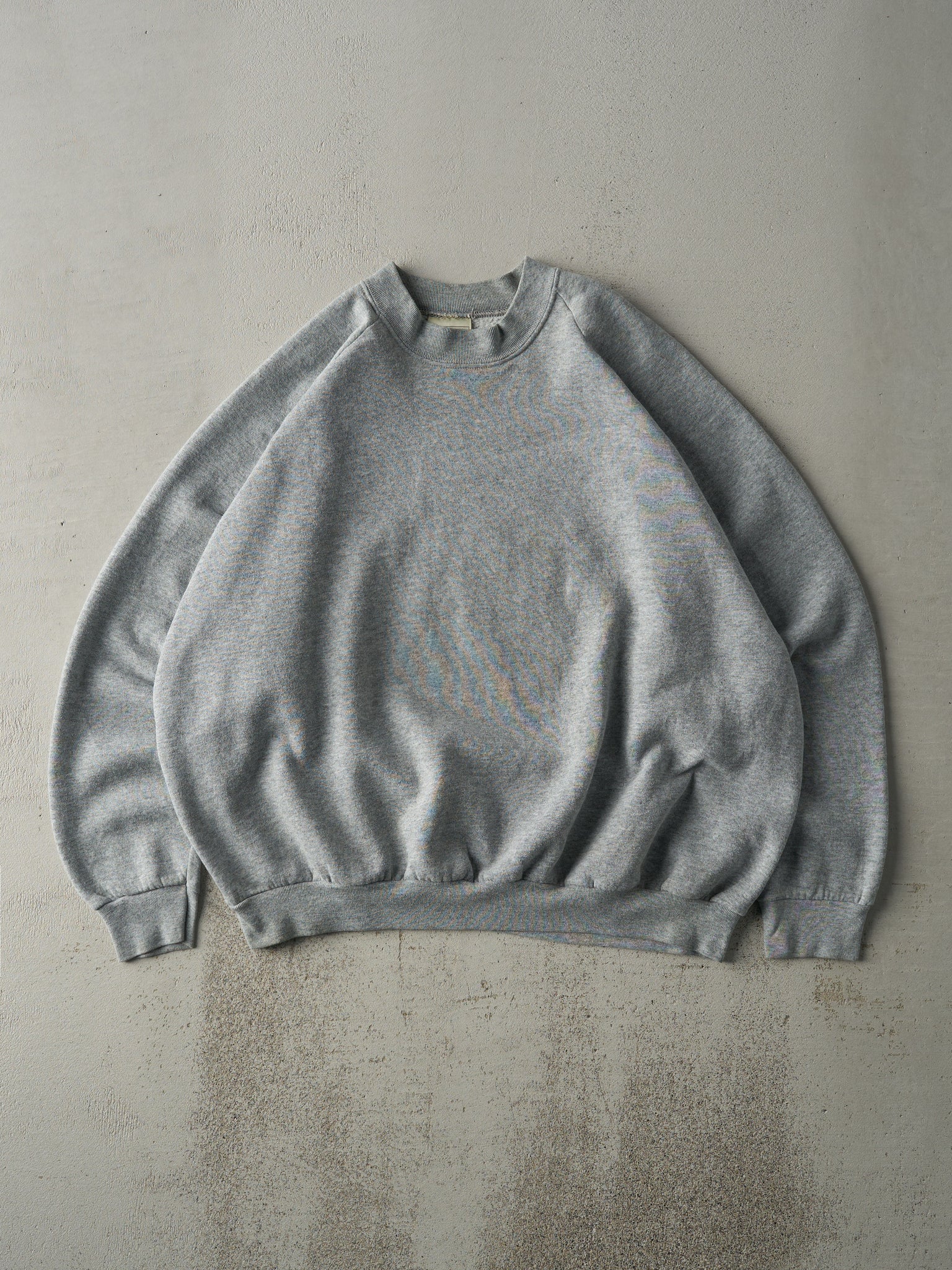 Vintage 80s Grey Blank Boxy Crewneck (XL)