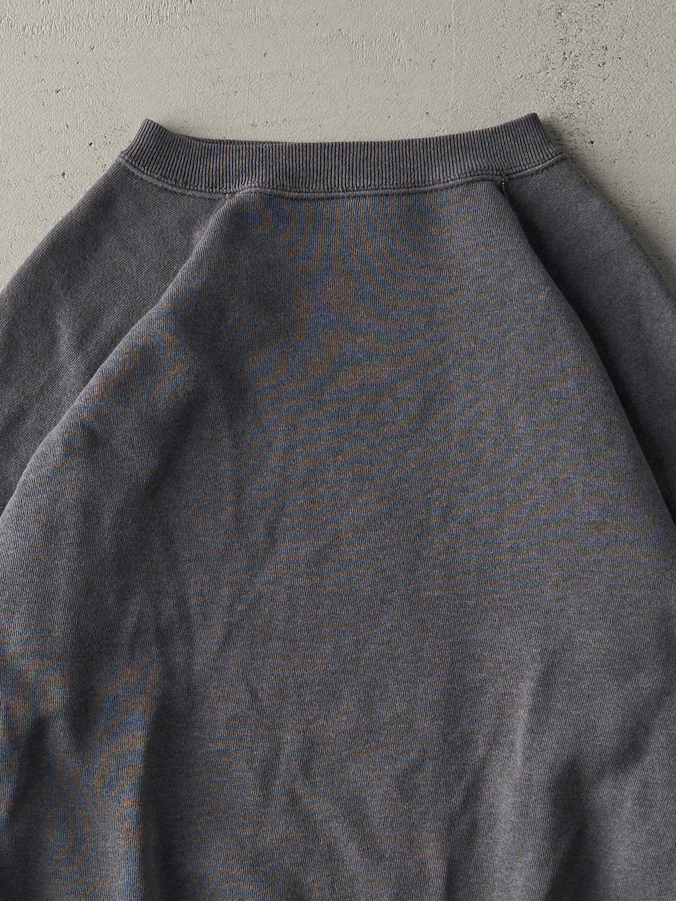 Vintage 80s Charcoal Grey Blank Boxy Crewneck (L)