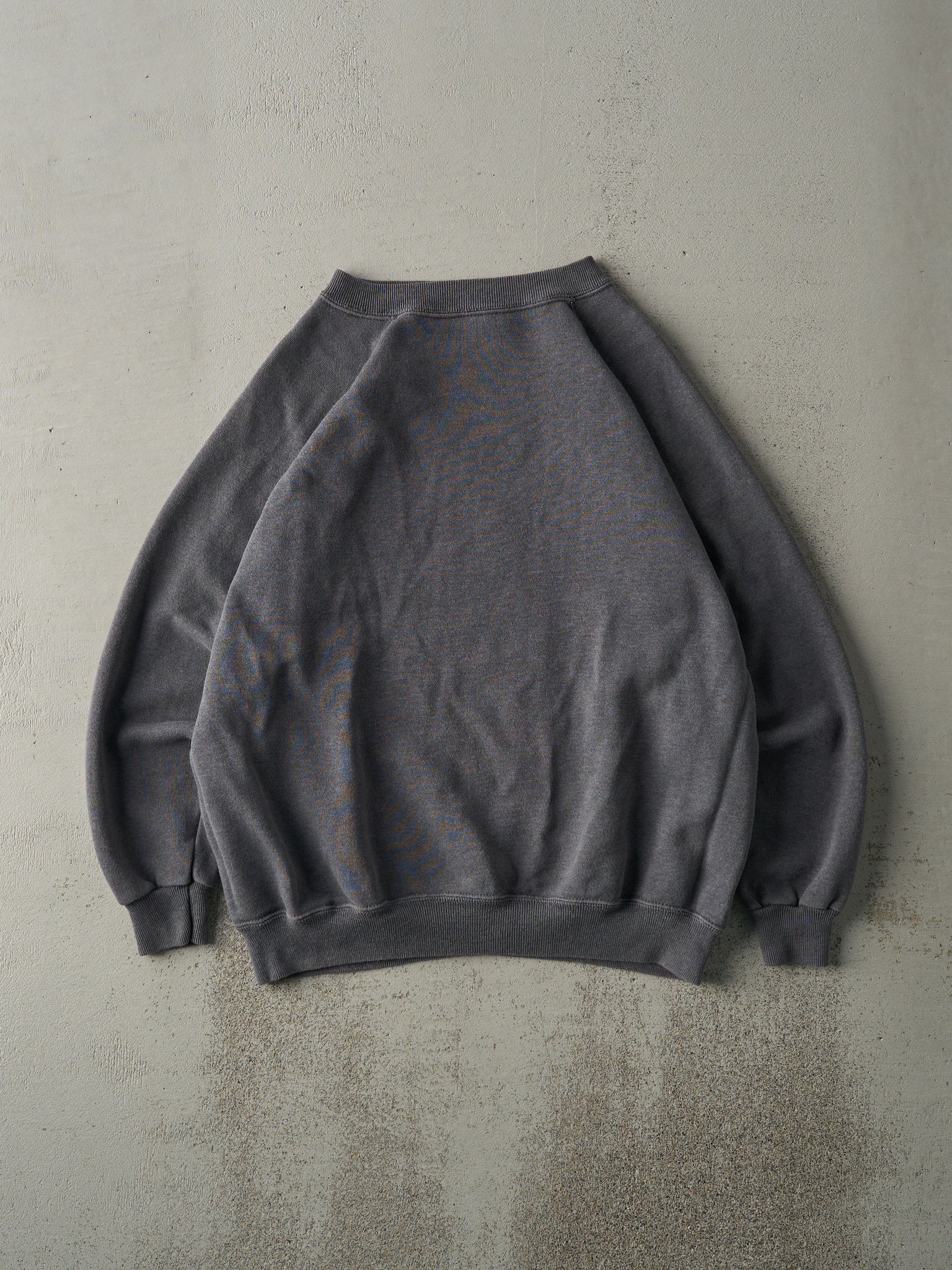 Vintage 80s Charcoal Grey Blank Boxy Crewneck (L)