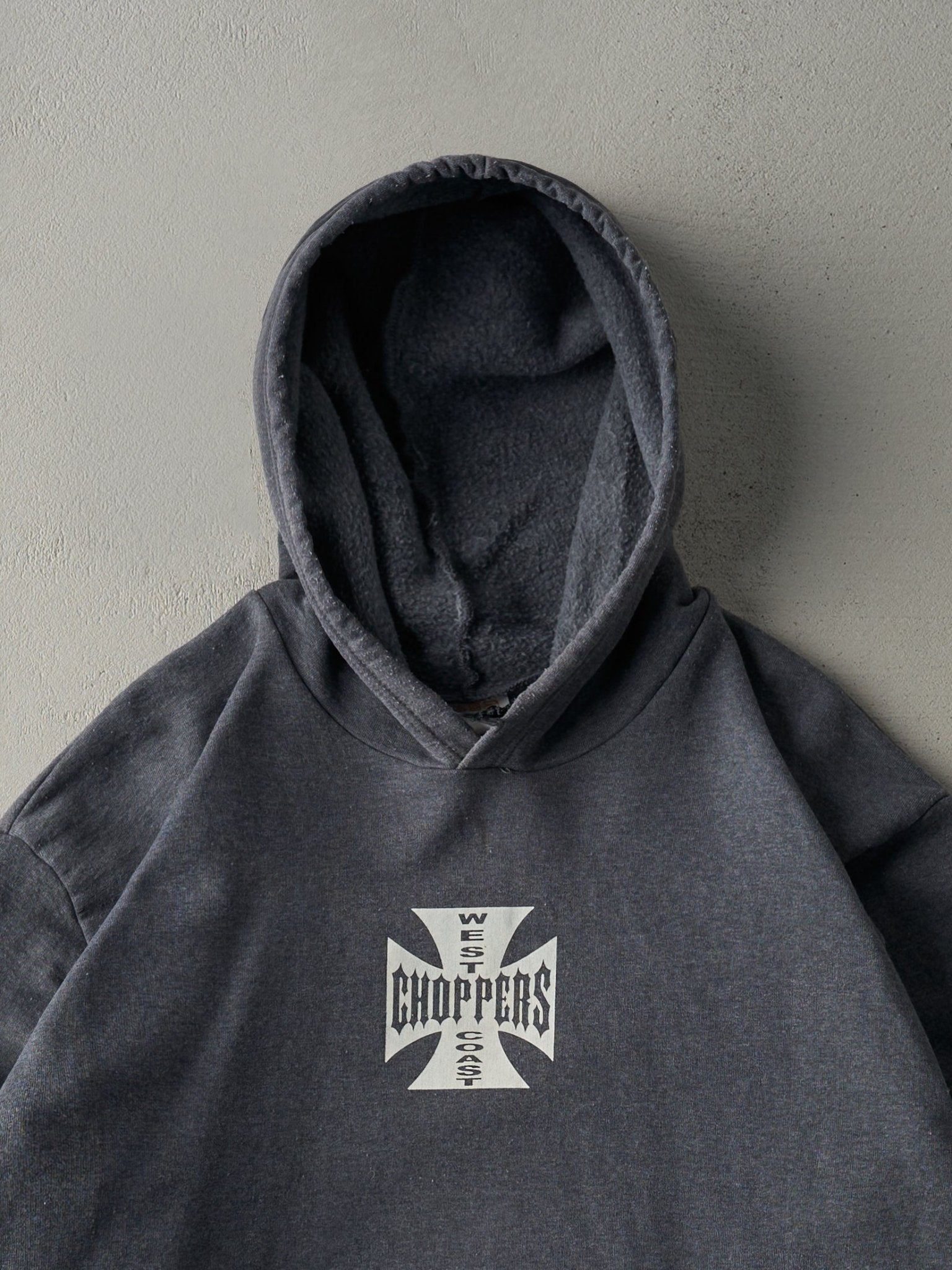 Vintage 90s Charcoal Grey West Coast Choppers Hoodie (L