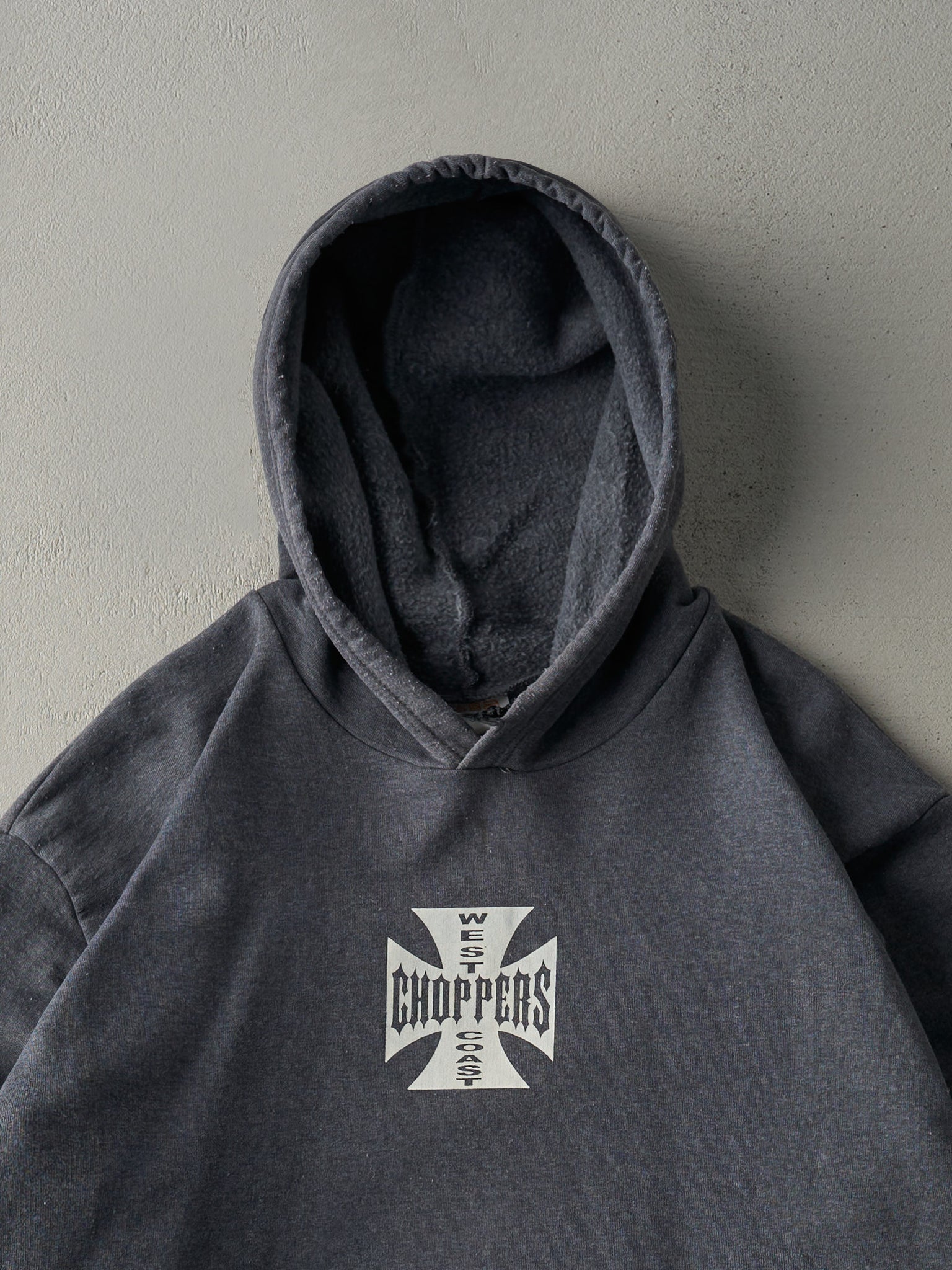 Vintage 90s Charcoal Grey West Coast Choppers Hoodie (L)