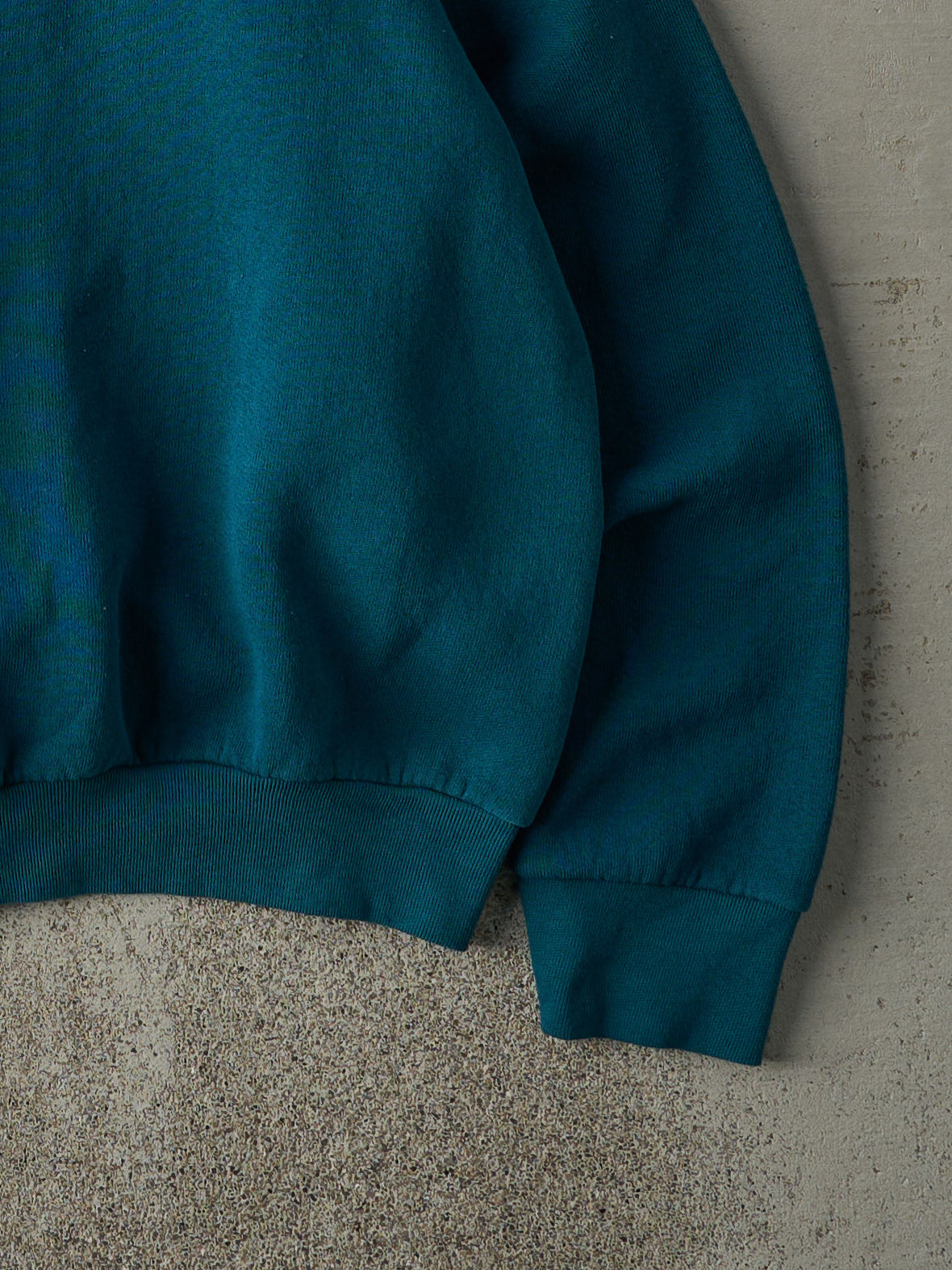 Vintage 90s Teal Blank Boxy Crewneck (M)