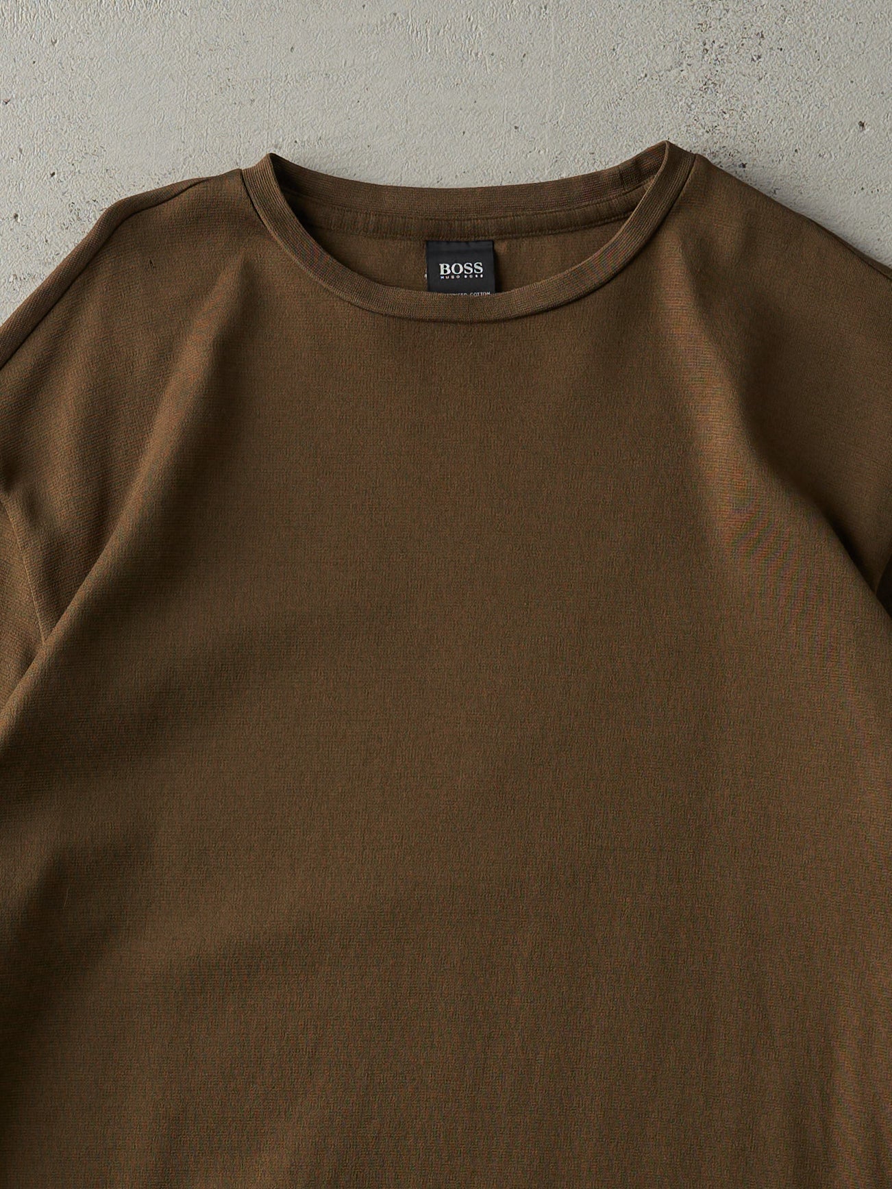 Vintage Y2K Brown Hugo Boss Blank Long Sleeve (M)