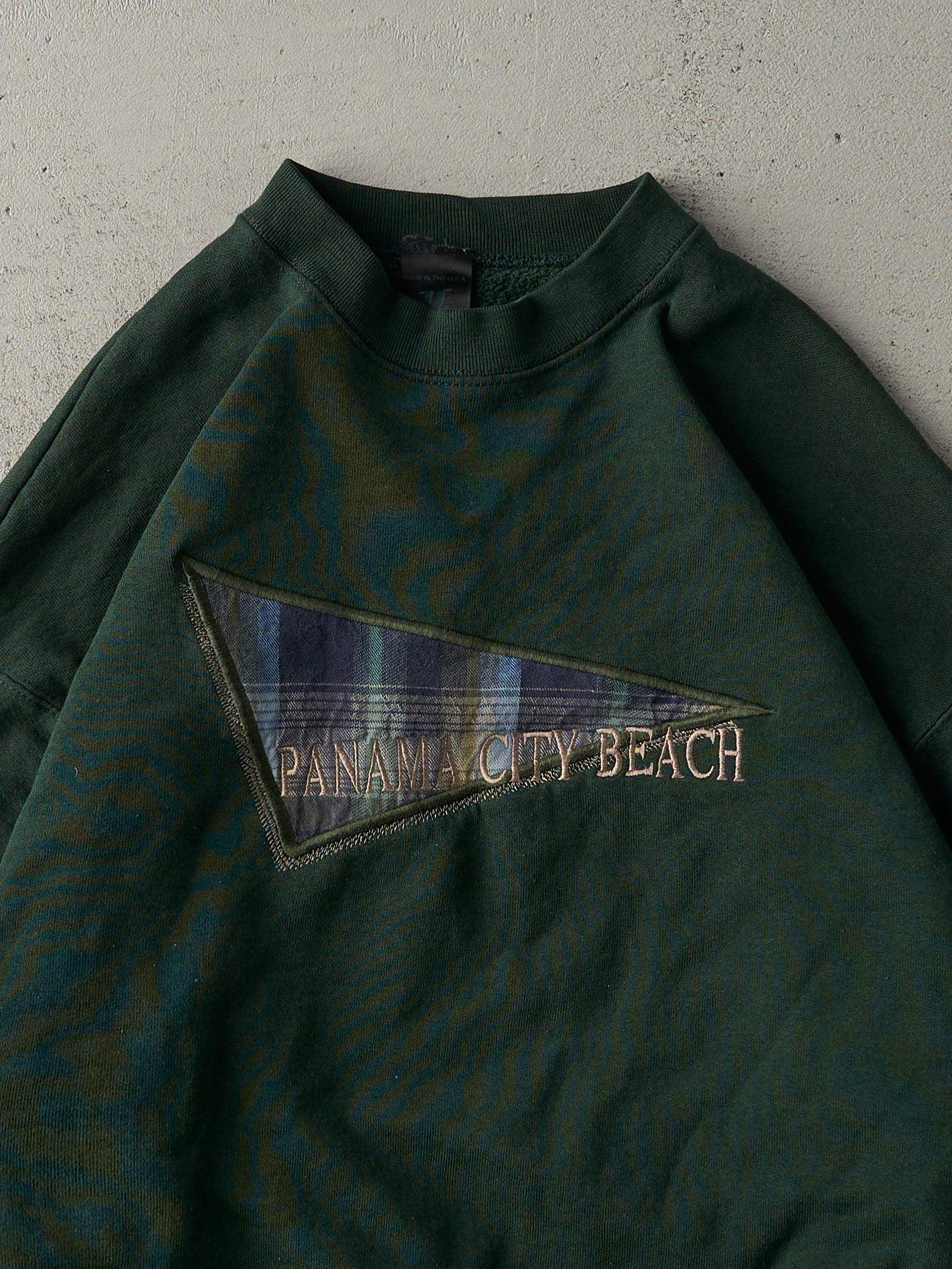 Vintage 90s Green Panama City Beach Crewneck (L)