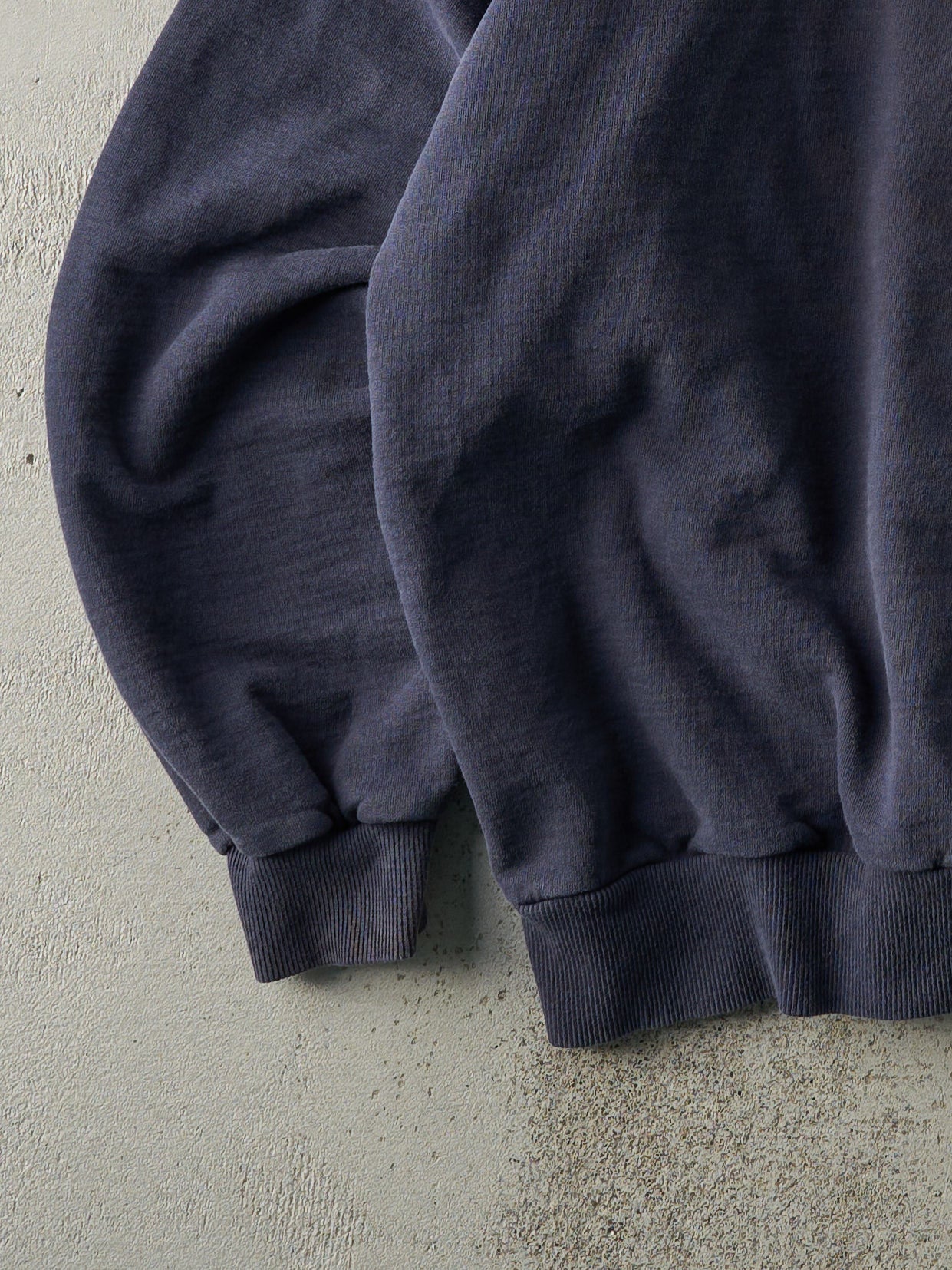 Vintage Y2K Faded Navy Blue Embroidered Logo Crewneck (XL)