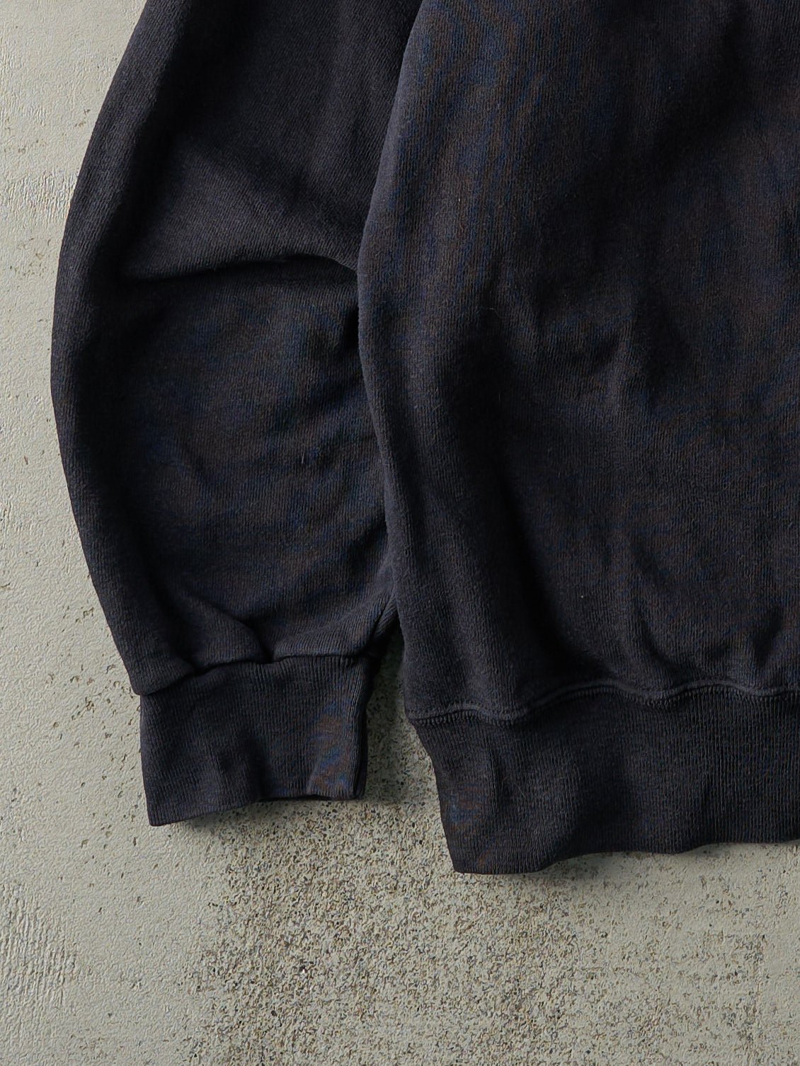 Vintage 90s Faded Black Embroidered Champion Crewneck (L/XL)