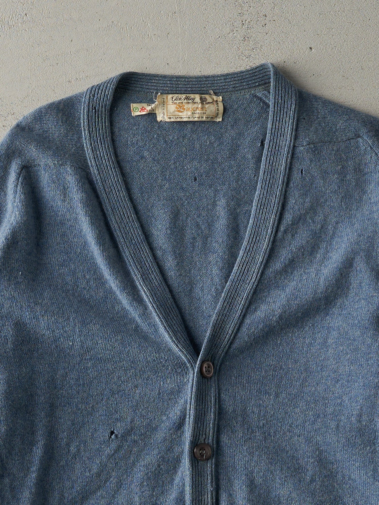 Vintage 80s Blue Knit Cardigan (M)