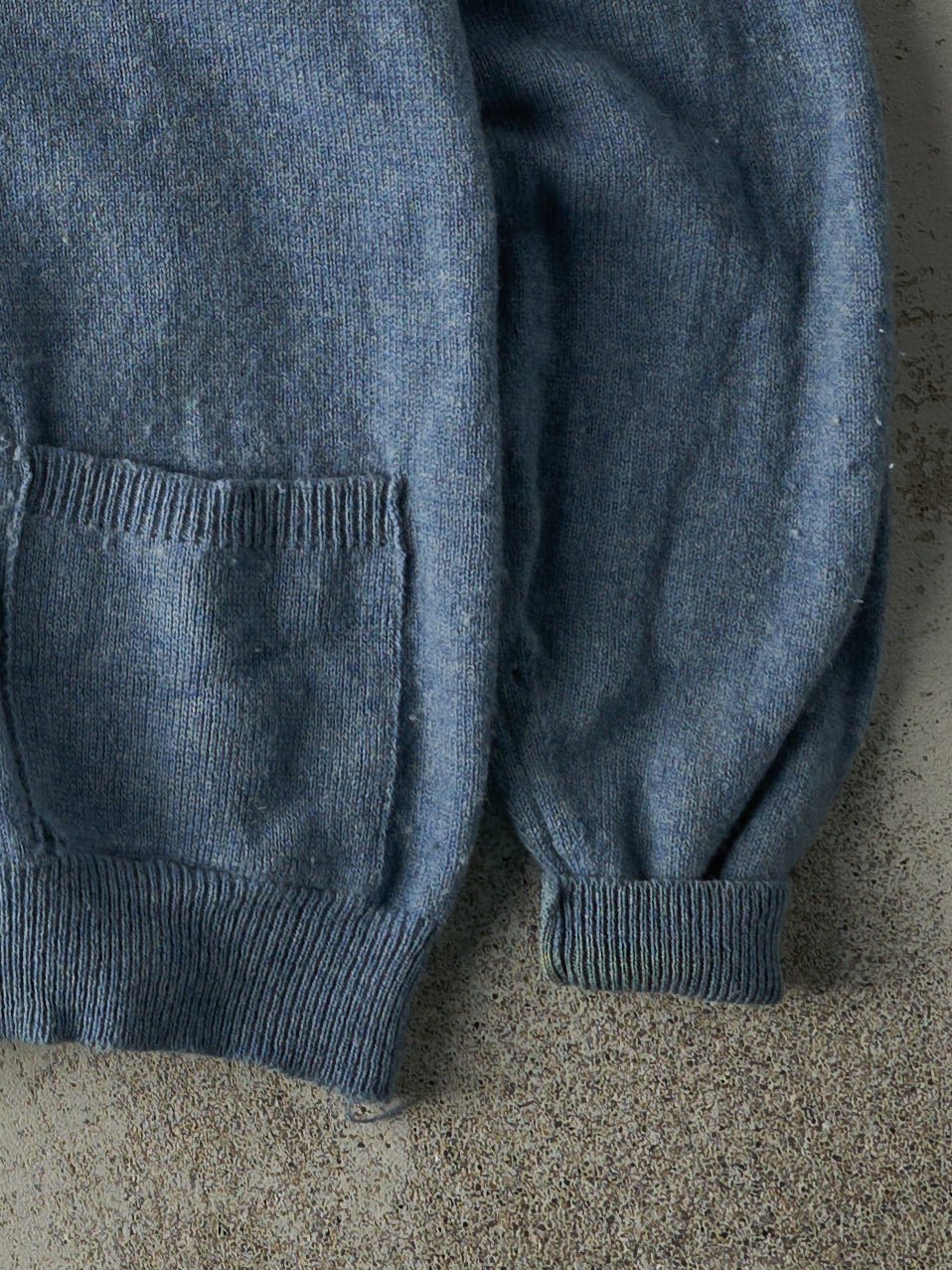 Vintage 80s Blue Knit Cardigan (M)