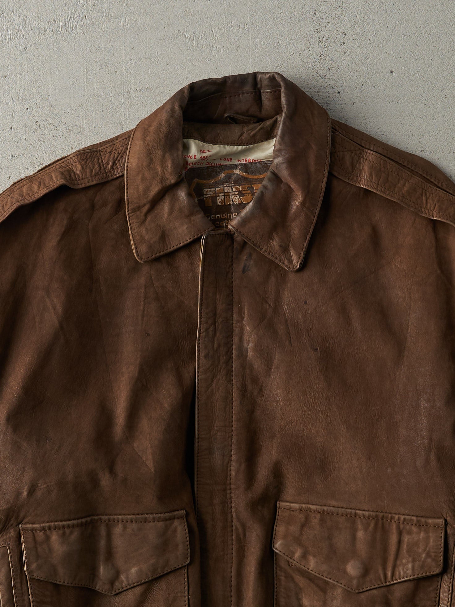 Vintage 80s Brown First Soft Leather Jacket (M)