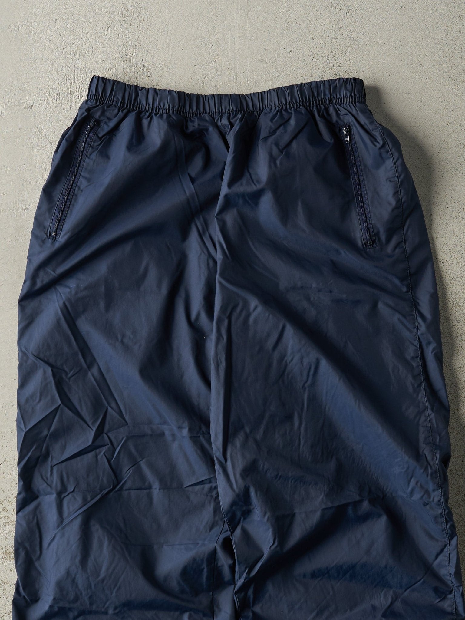 Vintage Y2K Navy Blue Nike Windbreaker Pants (26x29)