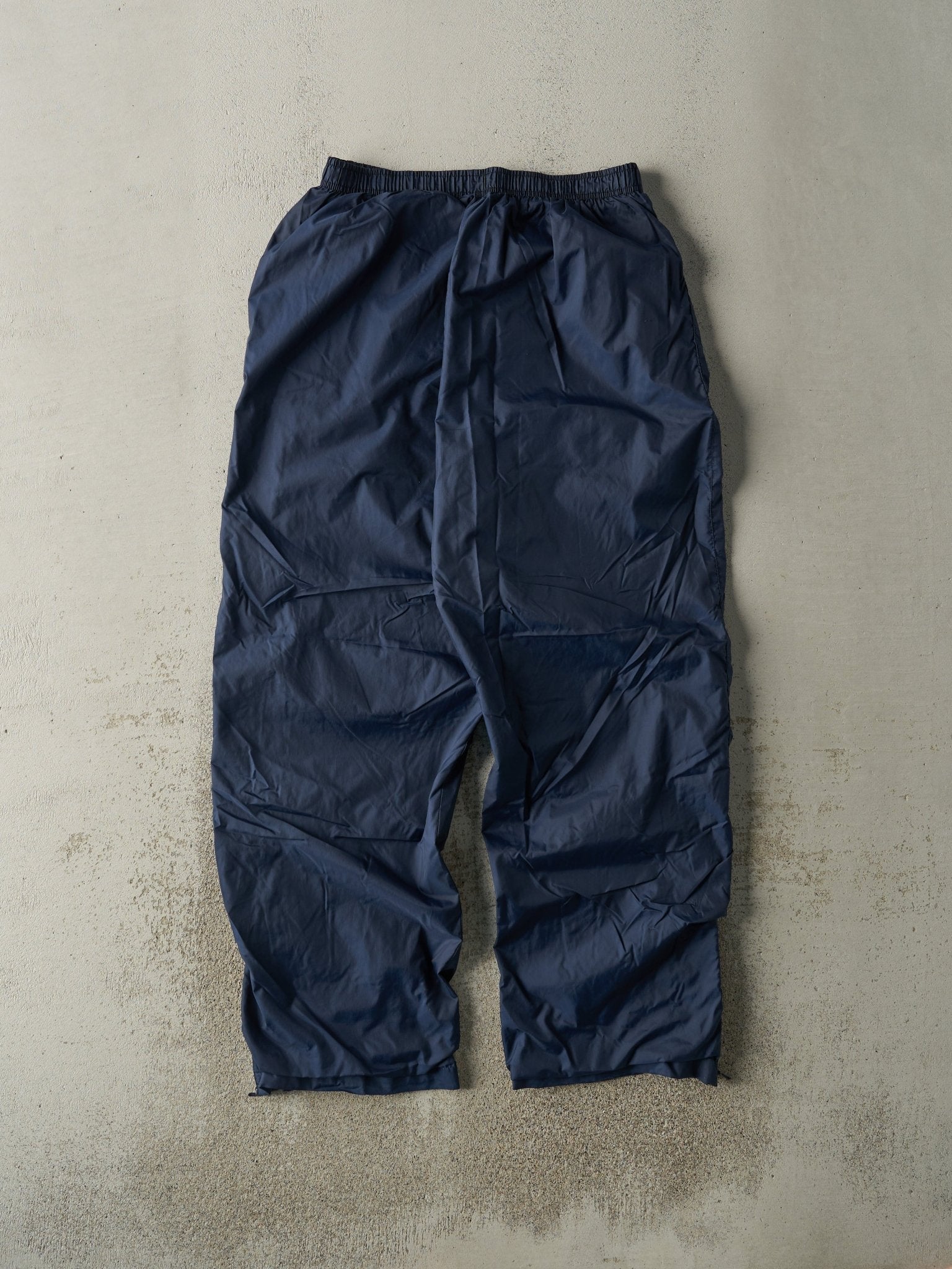 Vintage Y2K Navy Blue Nike Windbreaker Pants (26x29)
