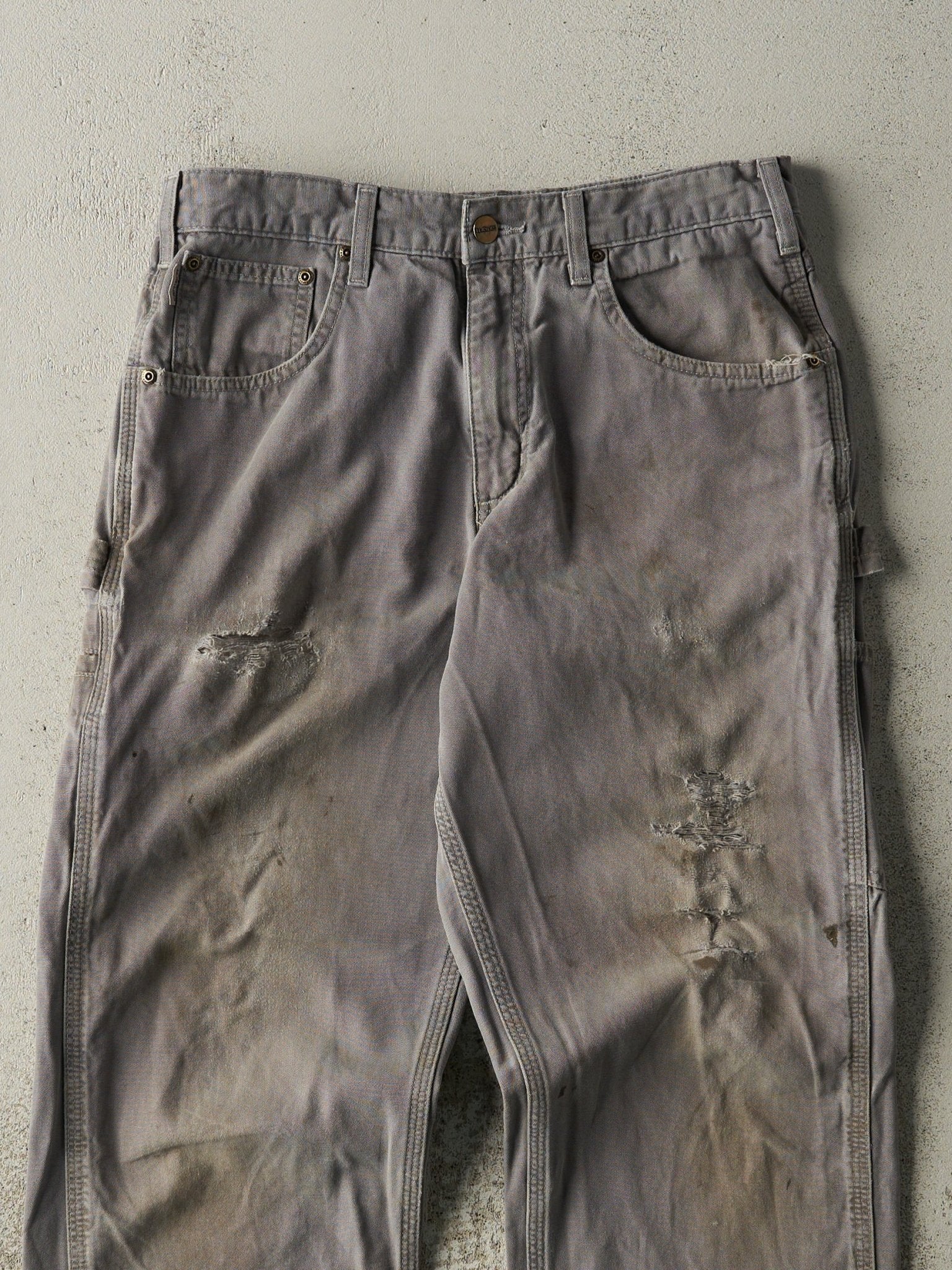 Vintage Y2K Grey Carhartt Lightweight Carpenter Pants (31x30.5)