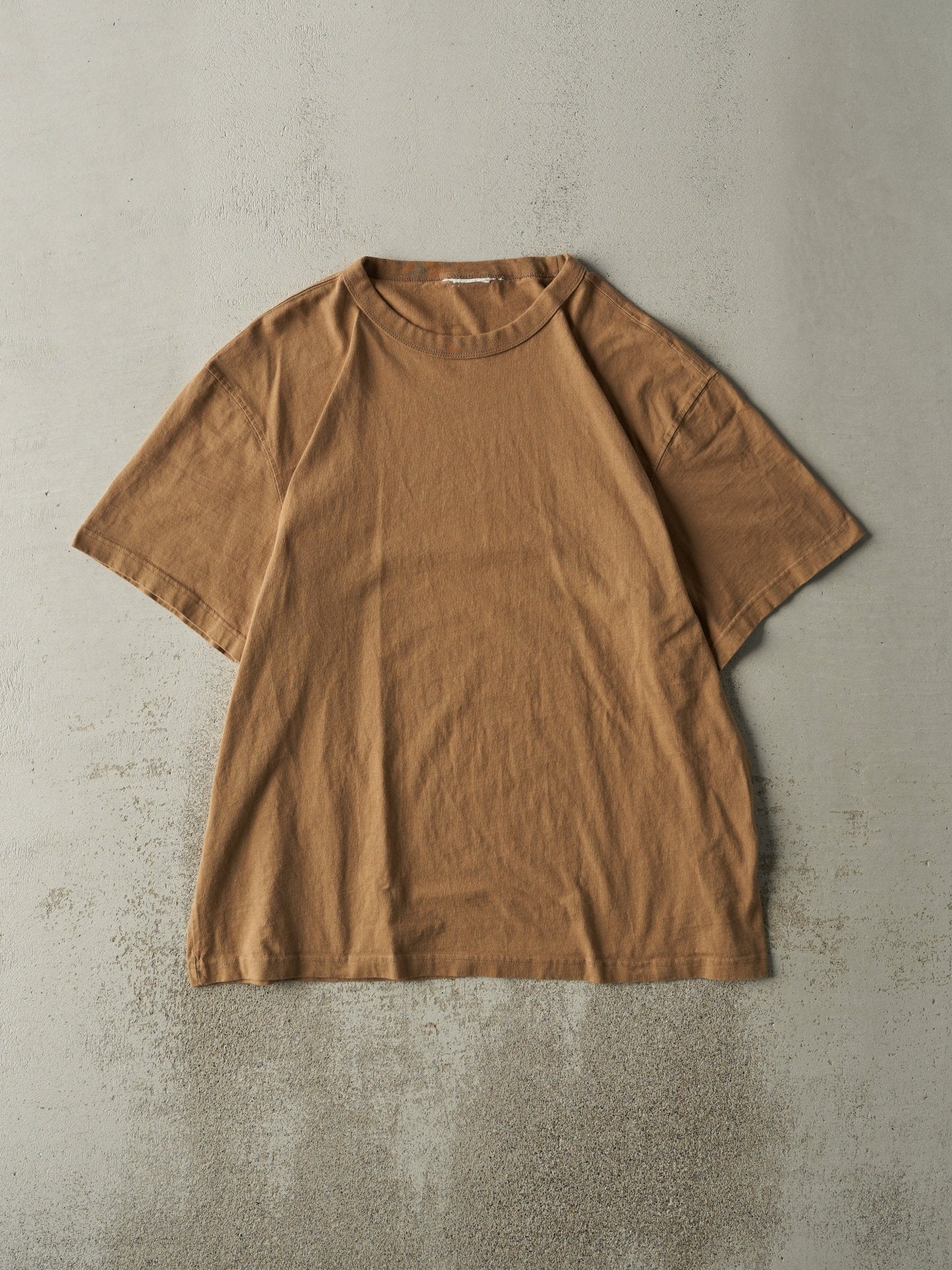 Vintage Y2K Beige Blank Tee (XXL)