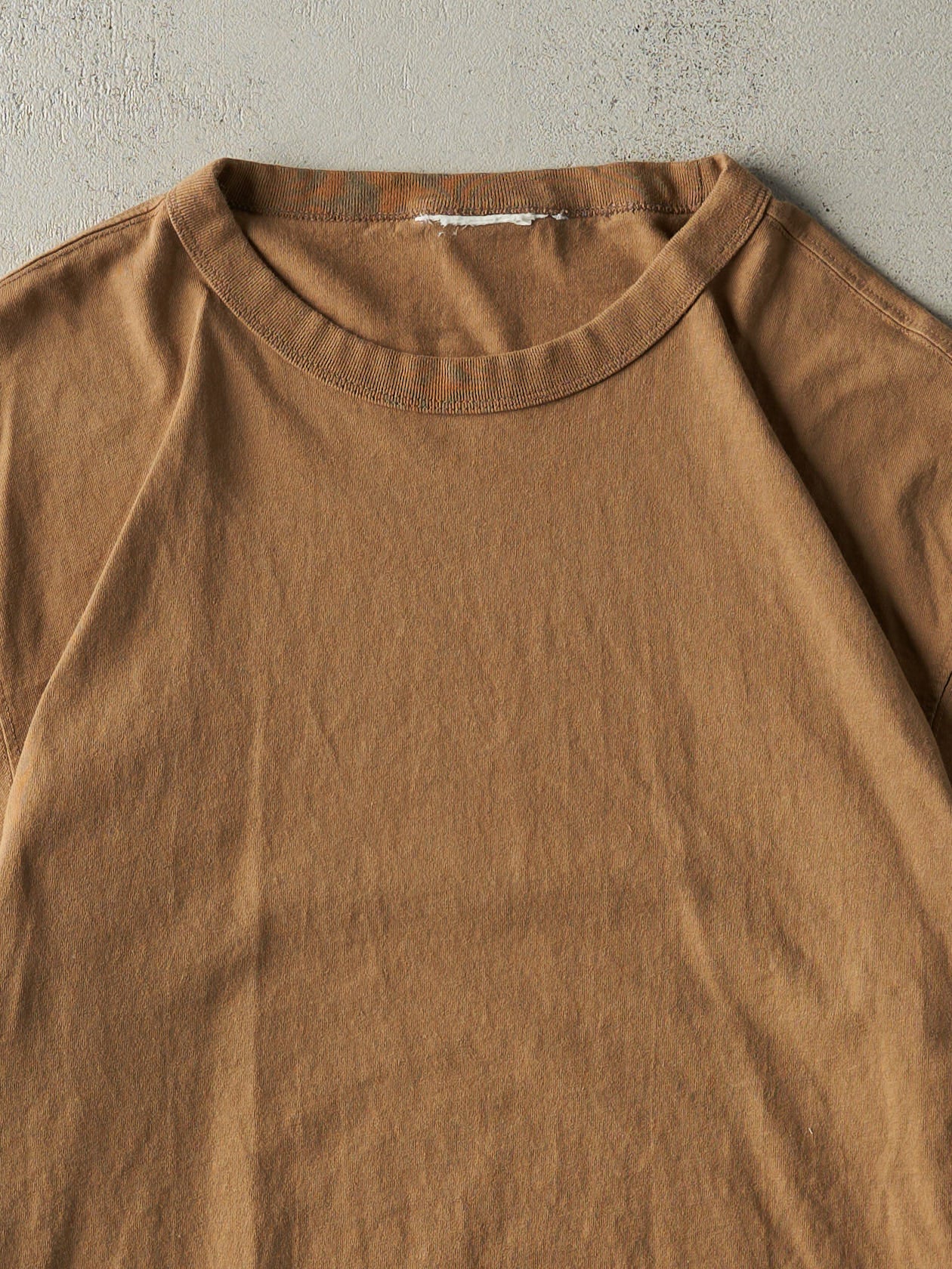 Vintage Y2K Beige Blank Tee (XXL)