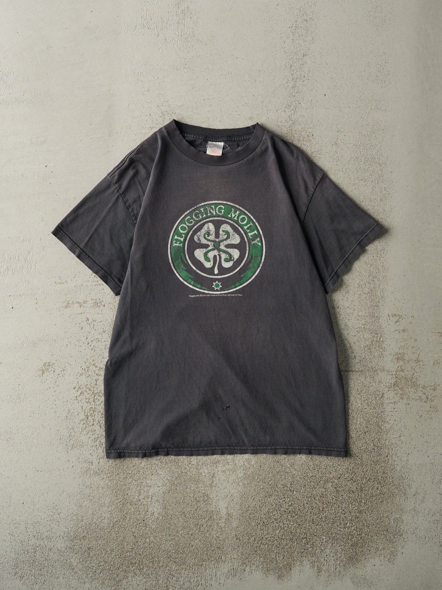 Vintage 04' Faded Black Flogging Molly Band Tee (M)
