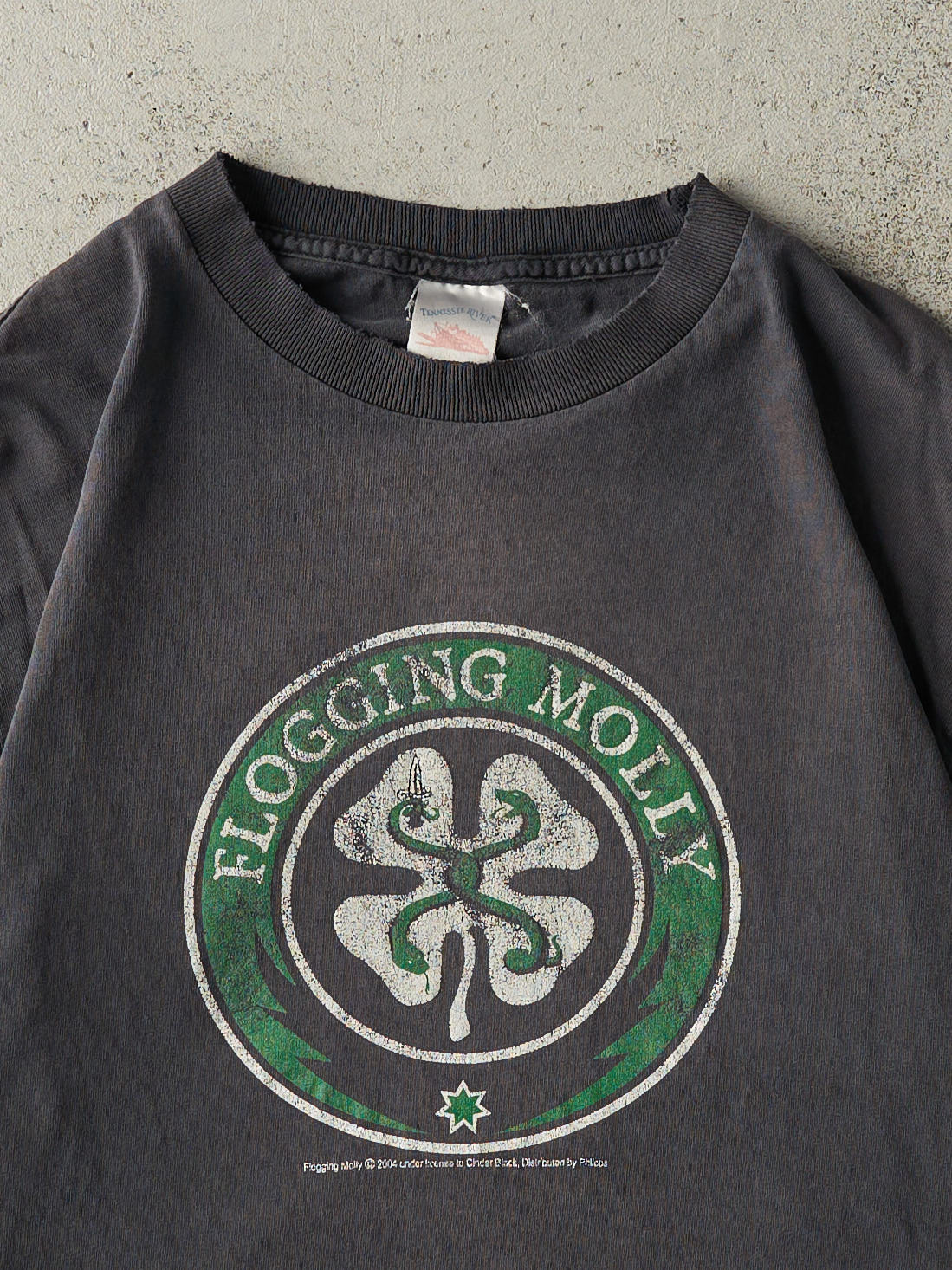 Vintage 04' Faded Black Flogging Molly Band Tee (M)