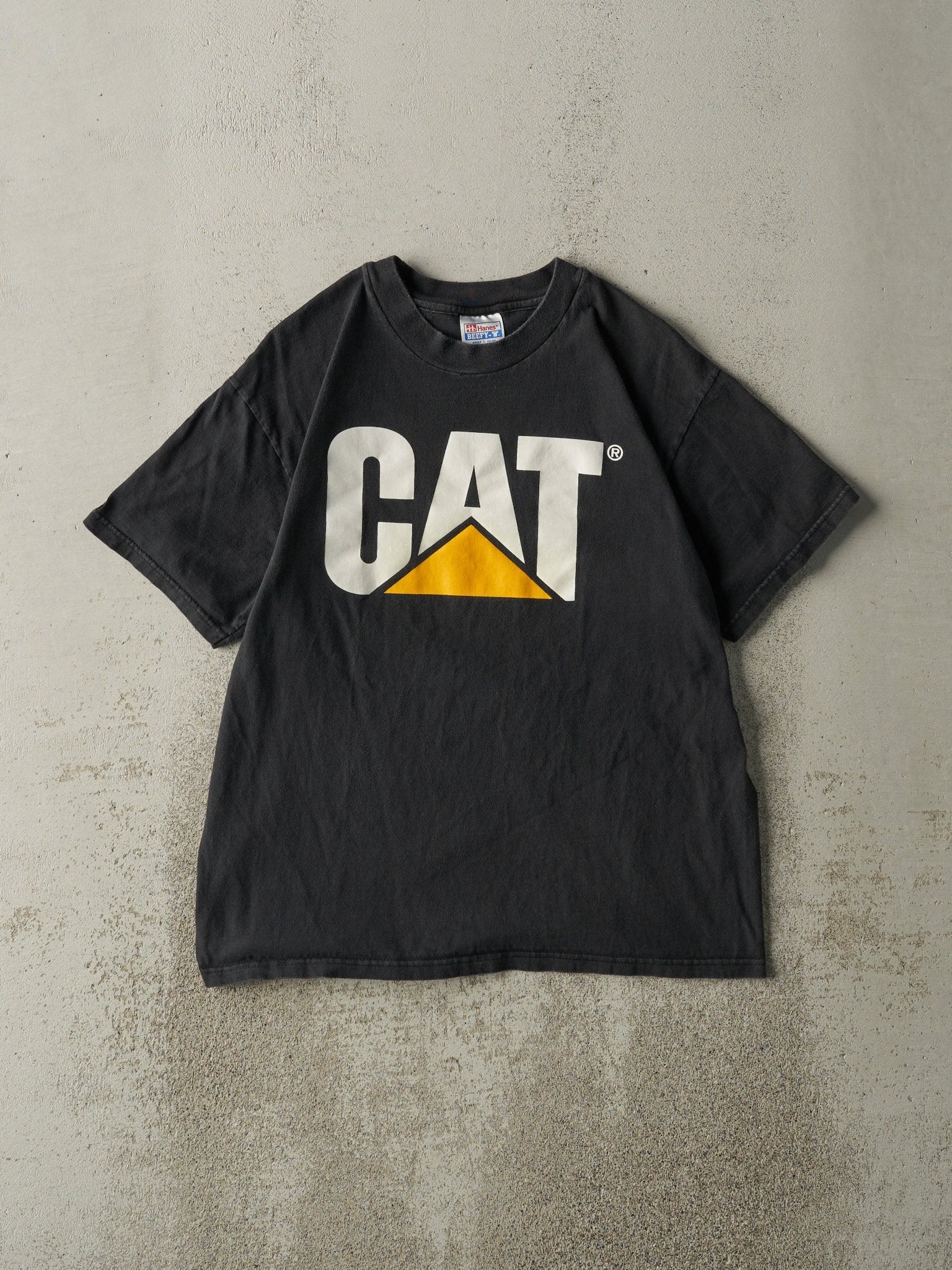 Vintage 90s Black Cat Logo Tee (M)
