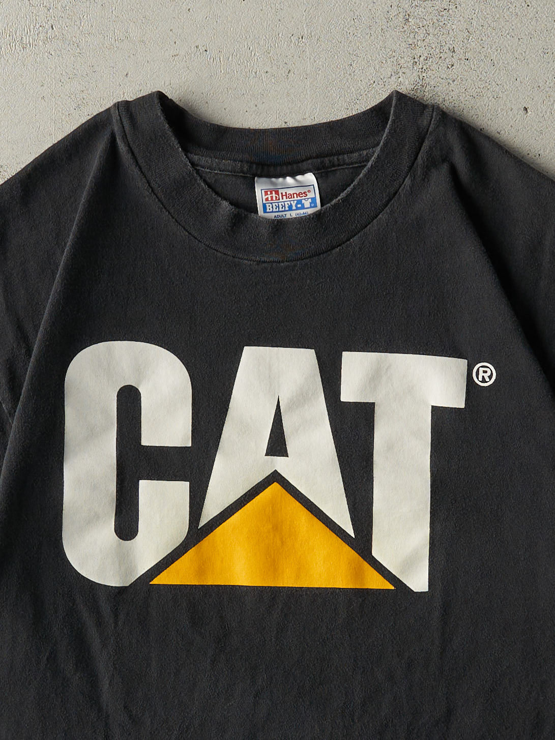 Vintage 90s Black Cat Logo Tee (M)