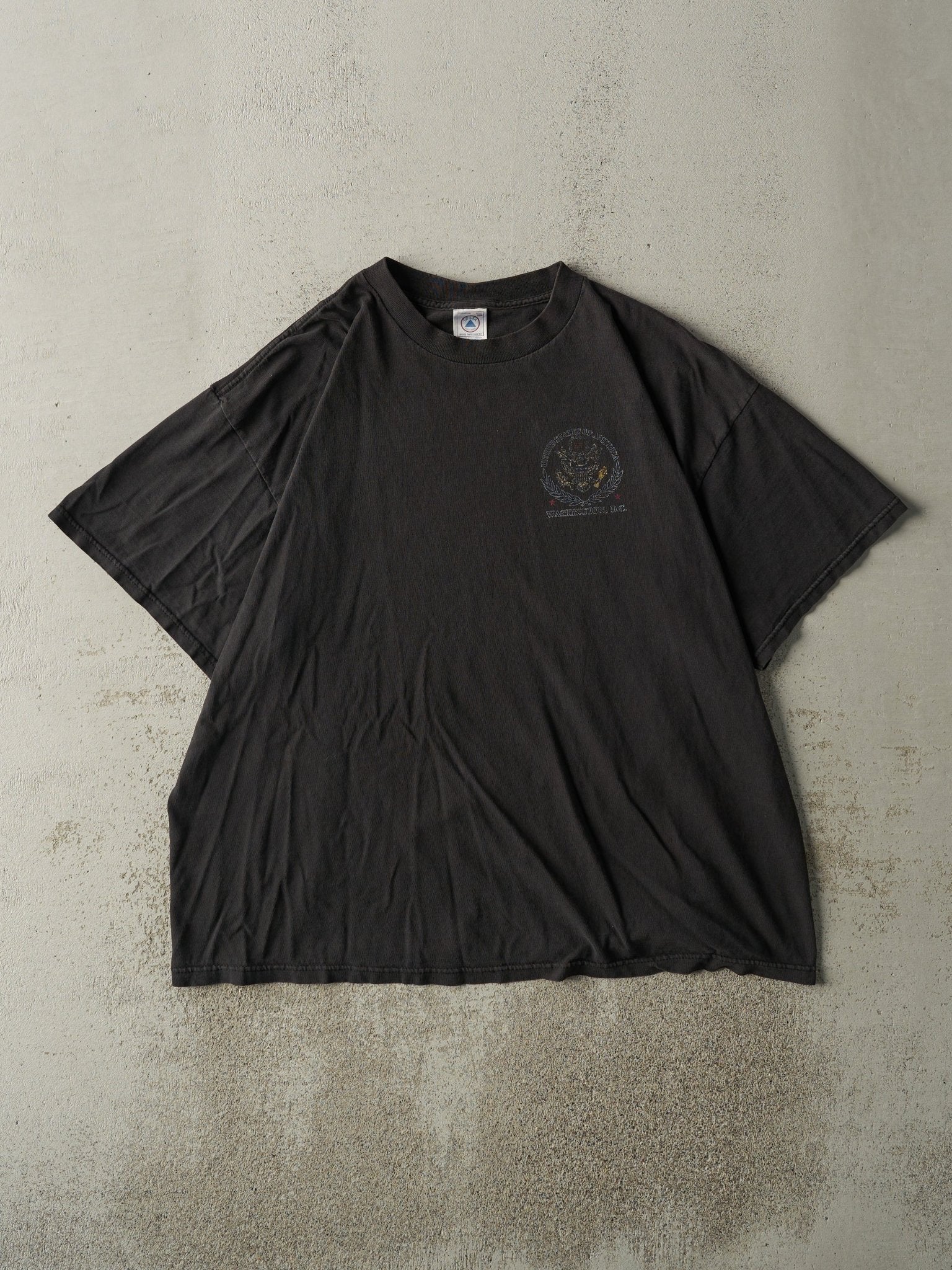 Vintage 90s Faded Black Washington DC Tee (XL)