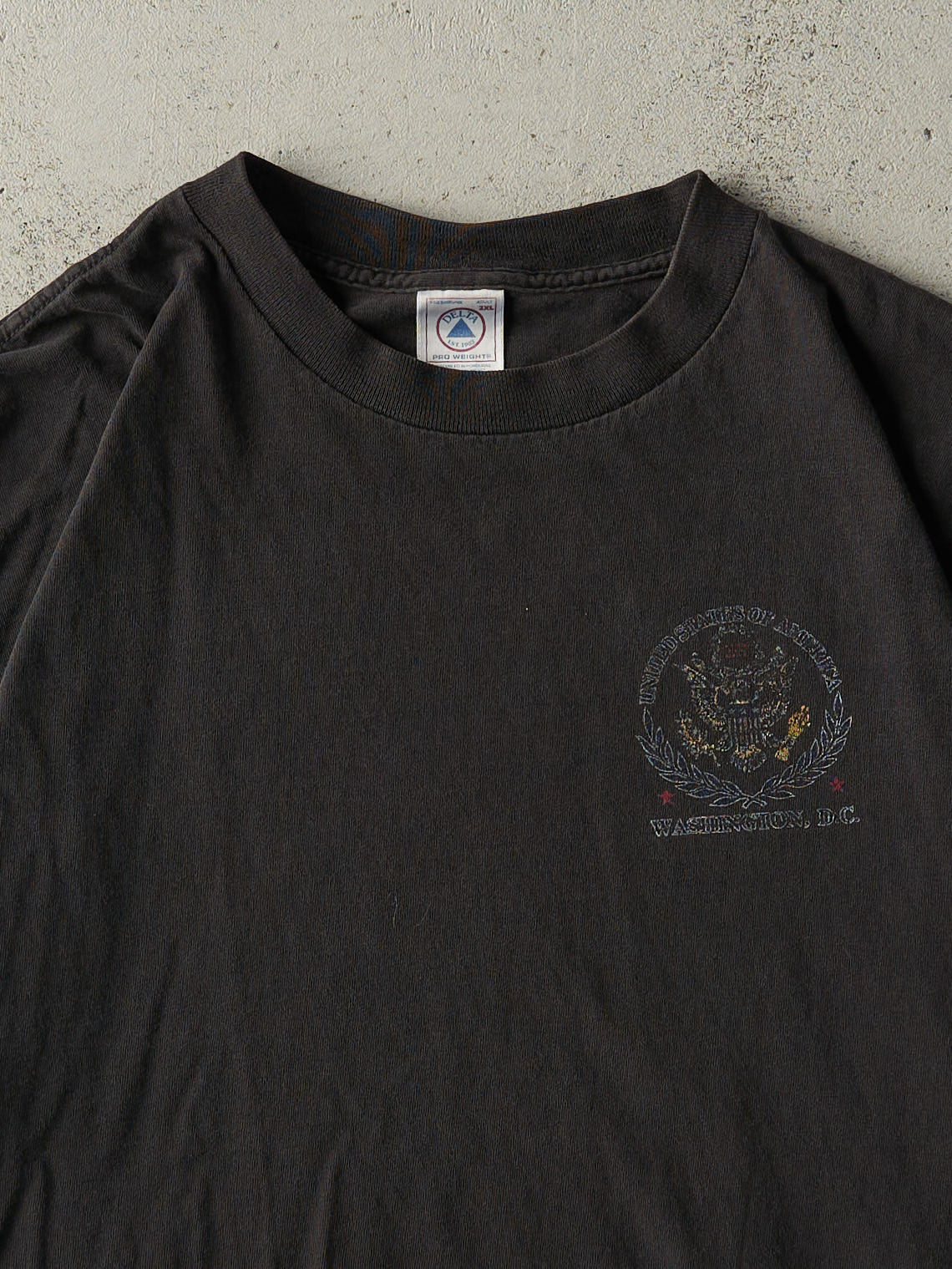 Vintage 90s Faded Black Washington DC Tee (XL)