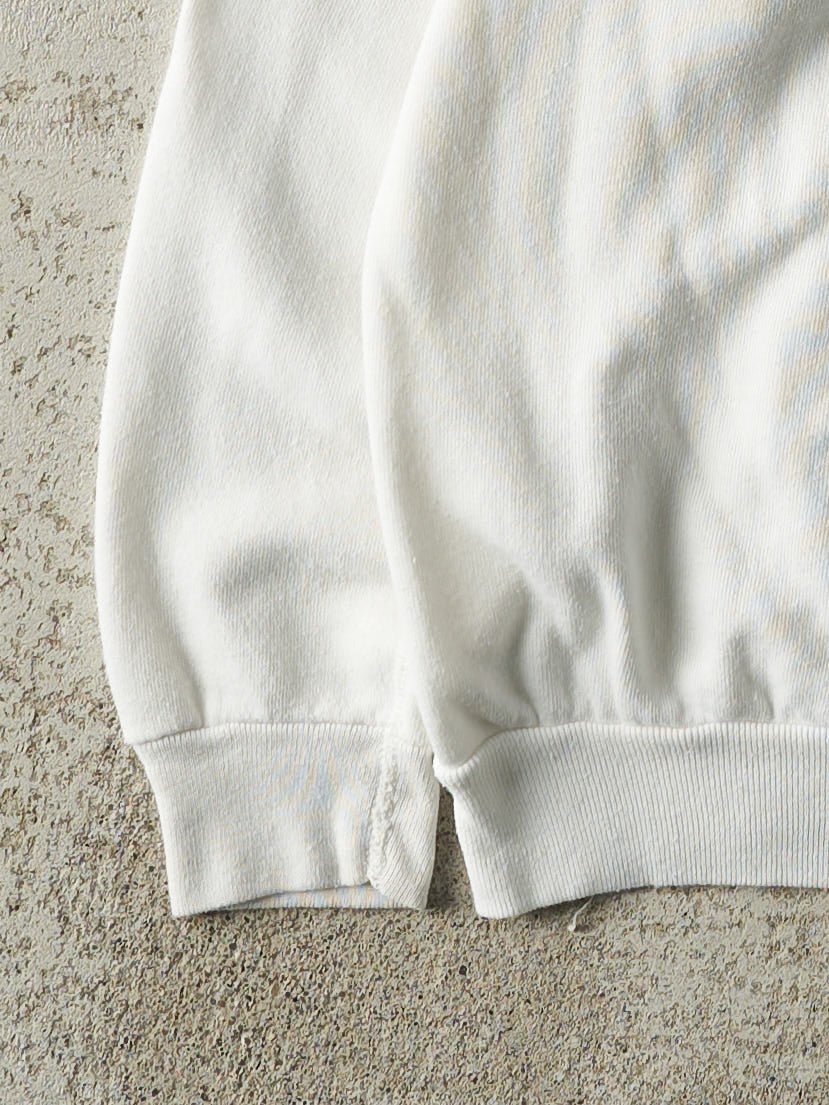 Vintage 80s White UCLA Embroidered Crewneck (M)