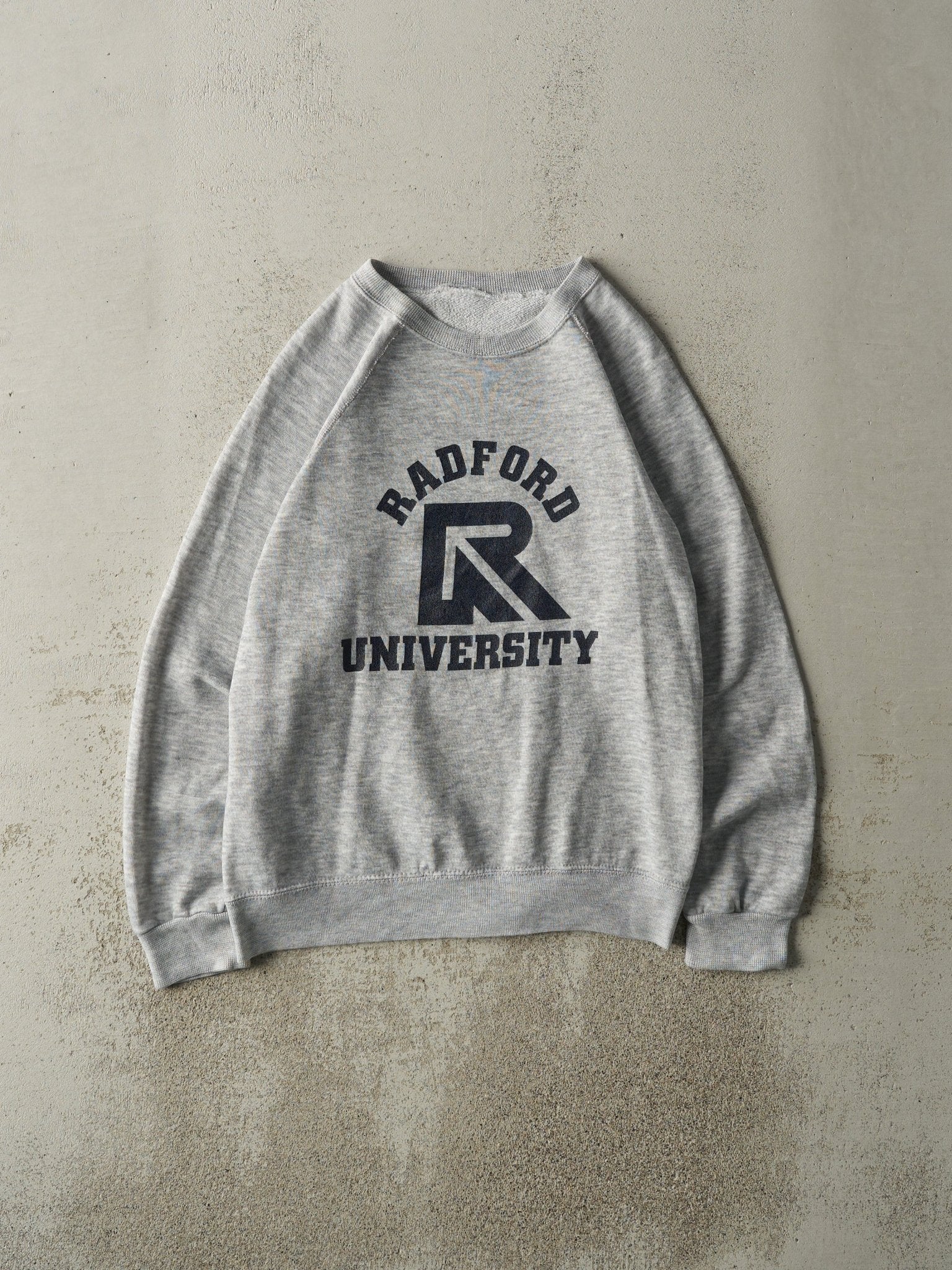 Vintage 80s Heather Grey Radford University Crewneck (M)